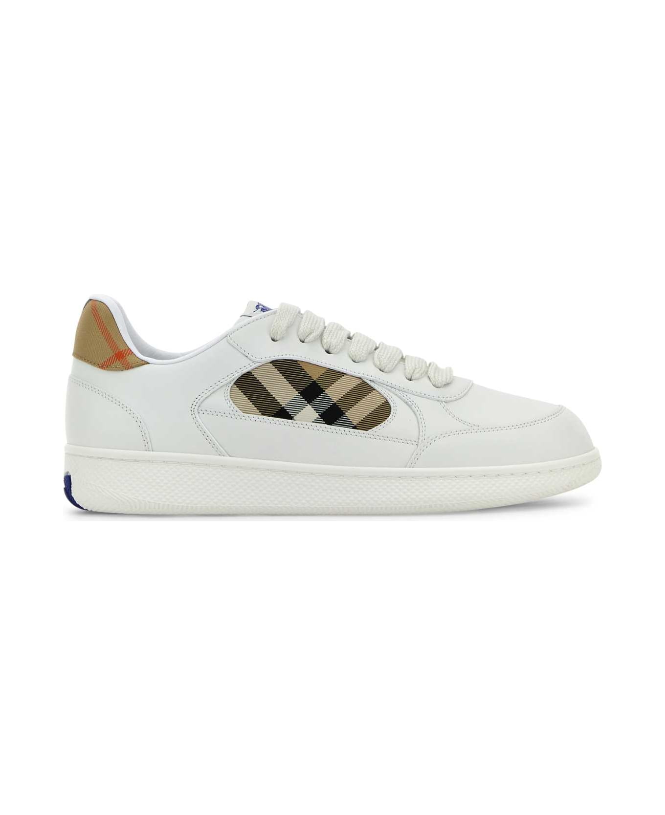 Burberry White Leather Sneakers - WHITESANDIPCHK