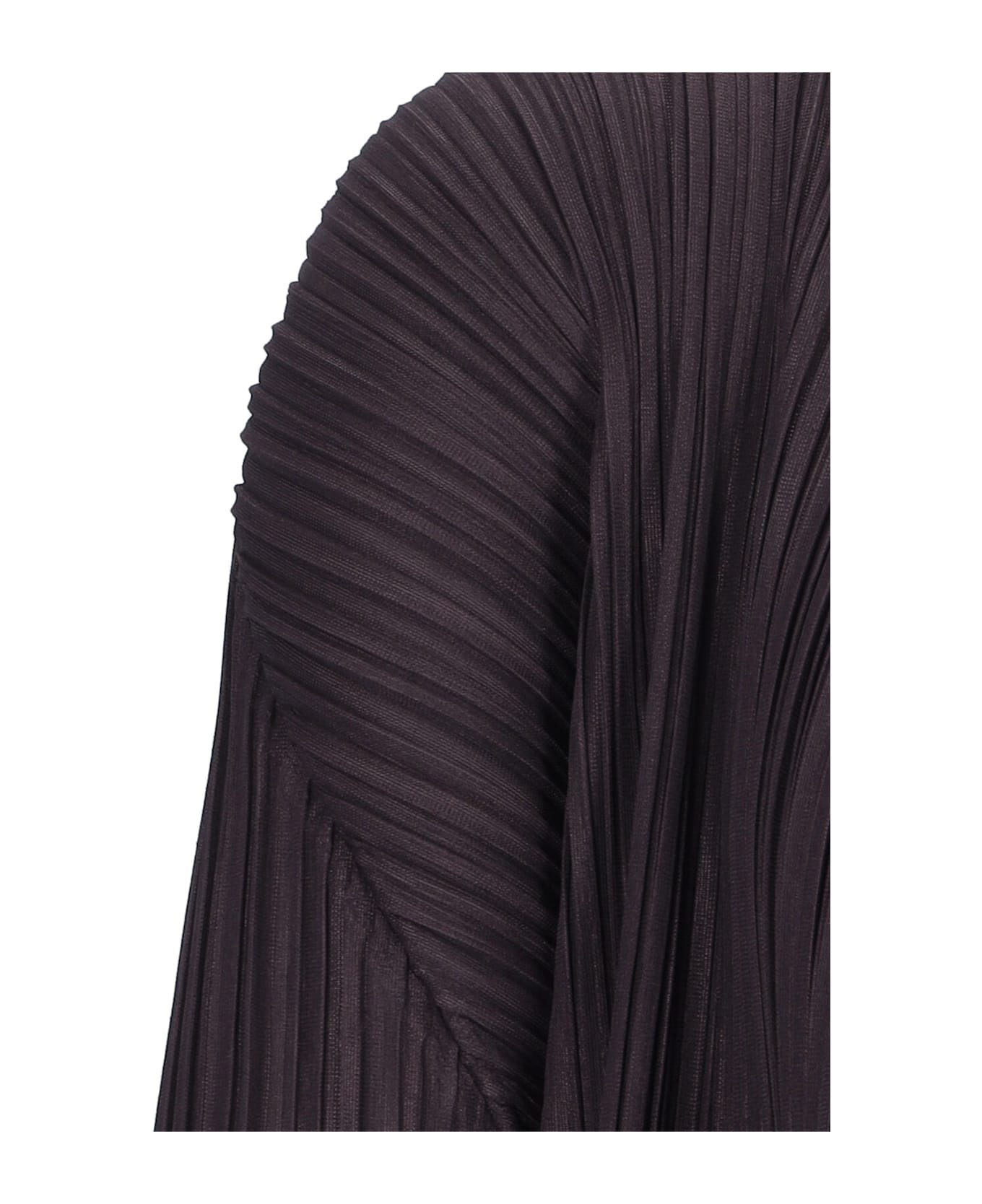 Pleats Please Issey Miyake 'monthly Colors September' Pleated Cardigan - Dark Brown