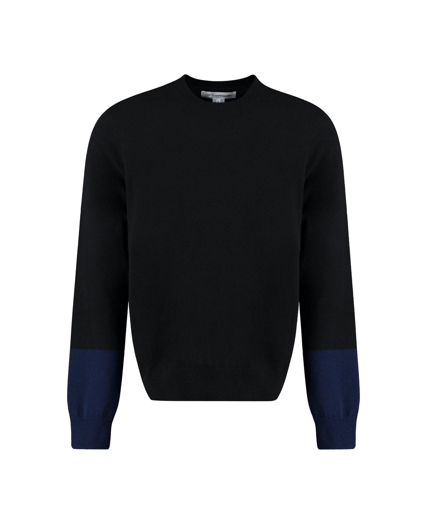 Comme des Garçons Shirt Two-tone Knitted Jumper - BLACK