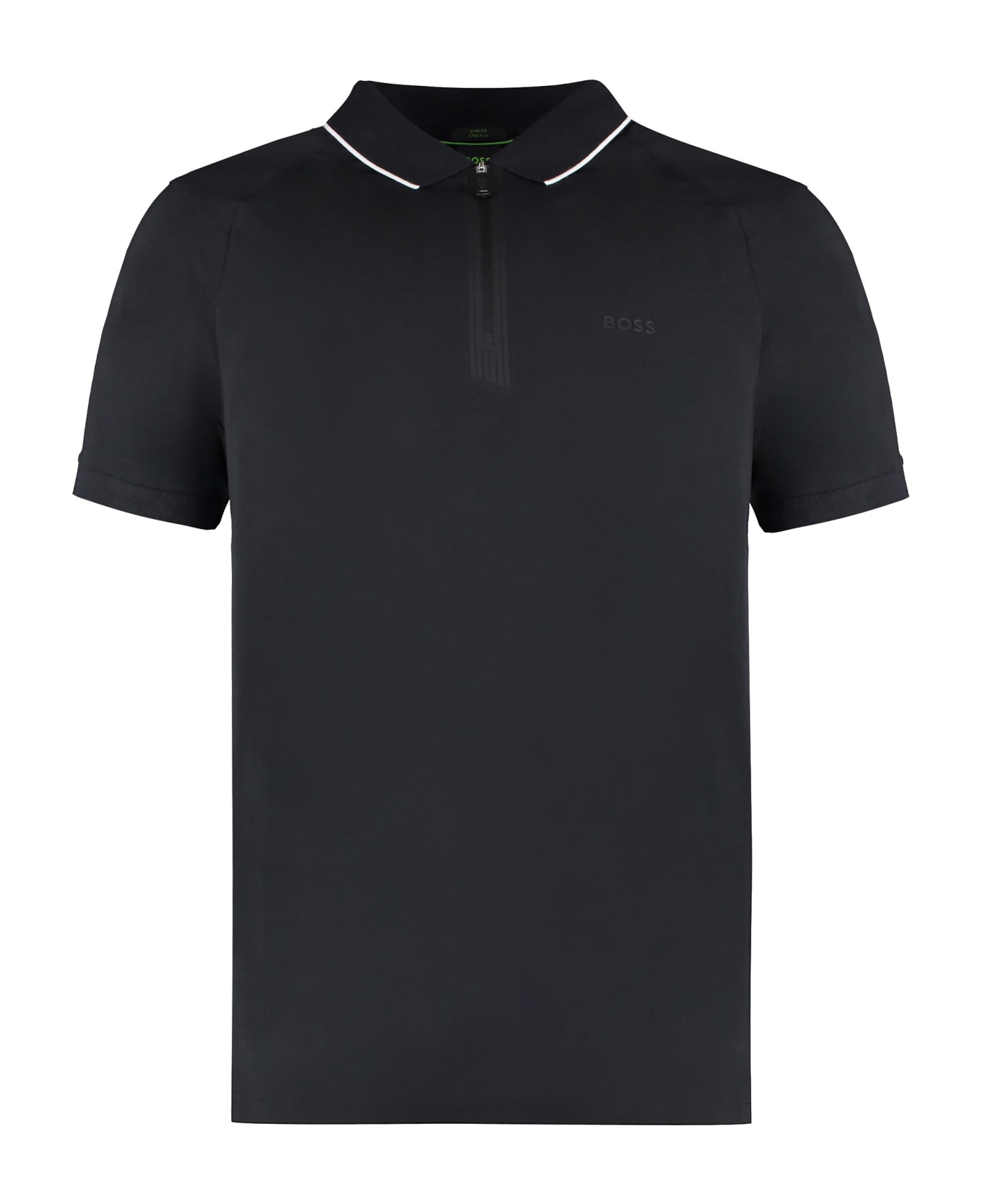 Hugo Boss Stretch Cotton Short Sleeve Polo Shirt - black