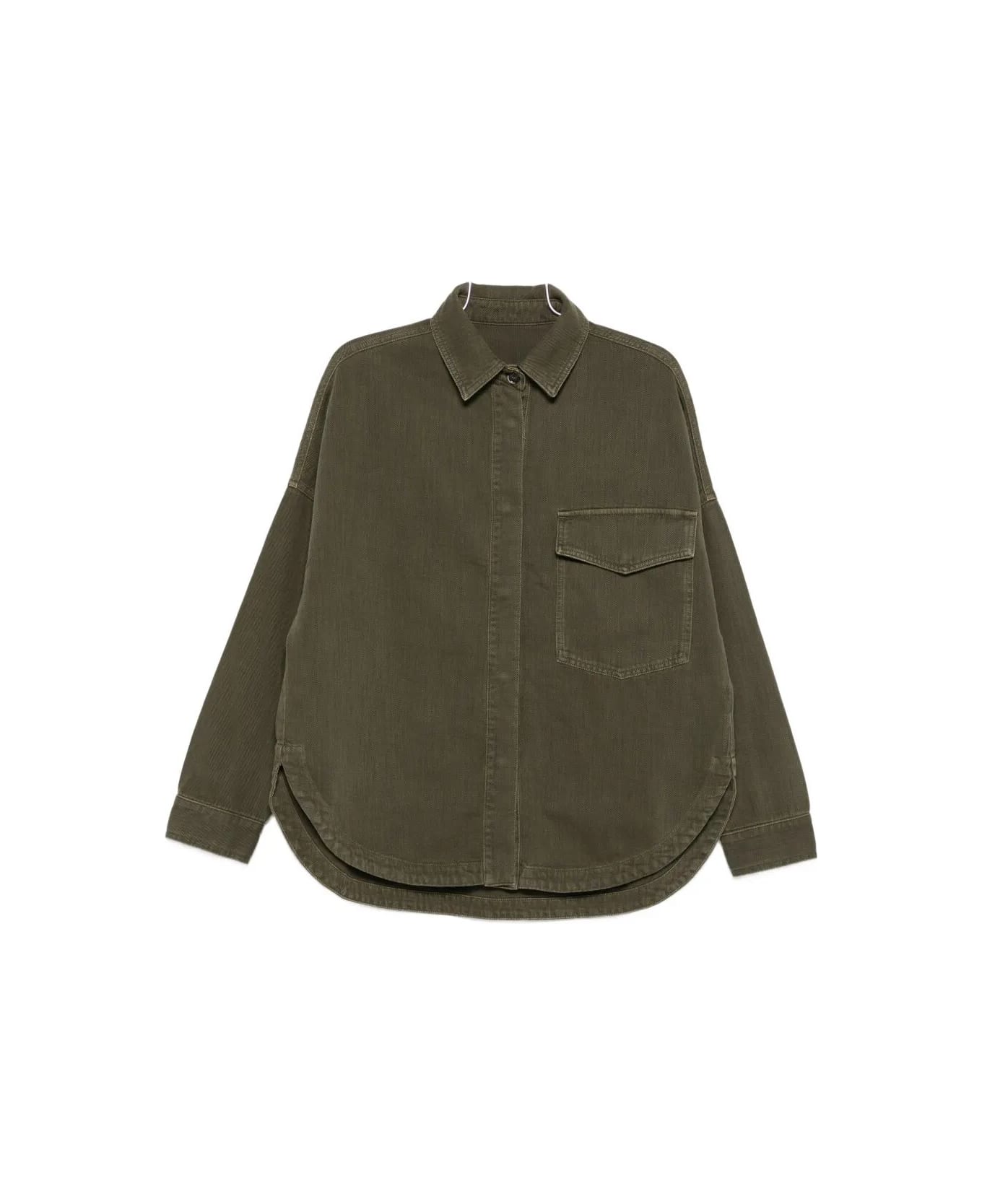 Nine in the Morning Rosa Overshirt W/pocket - Oliva Old
