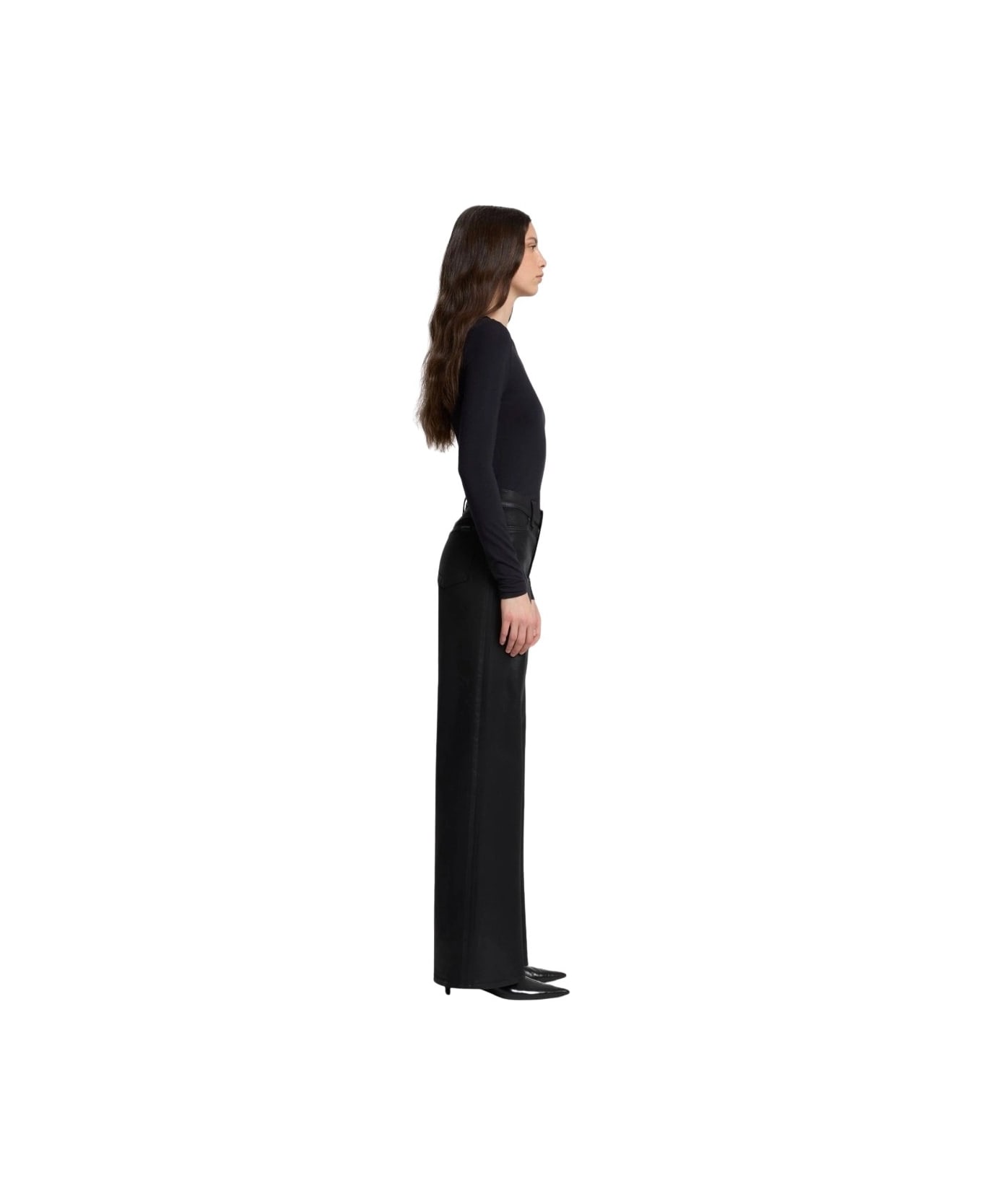 7 For All Mankind Lotta Coated Black - Black