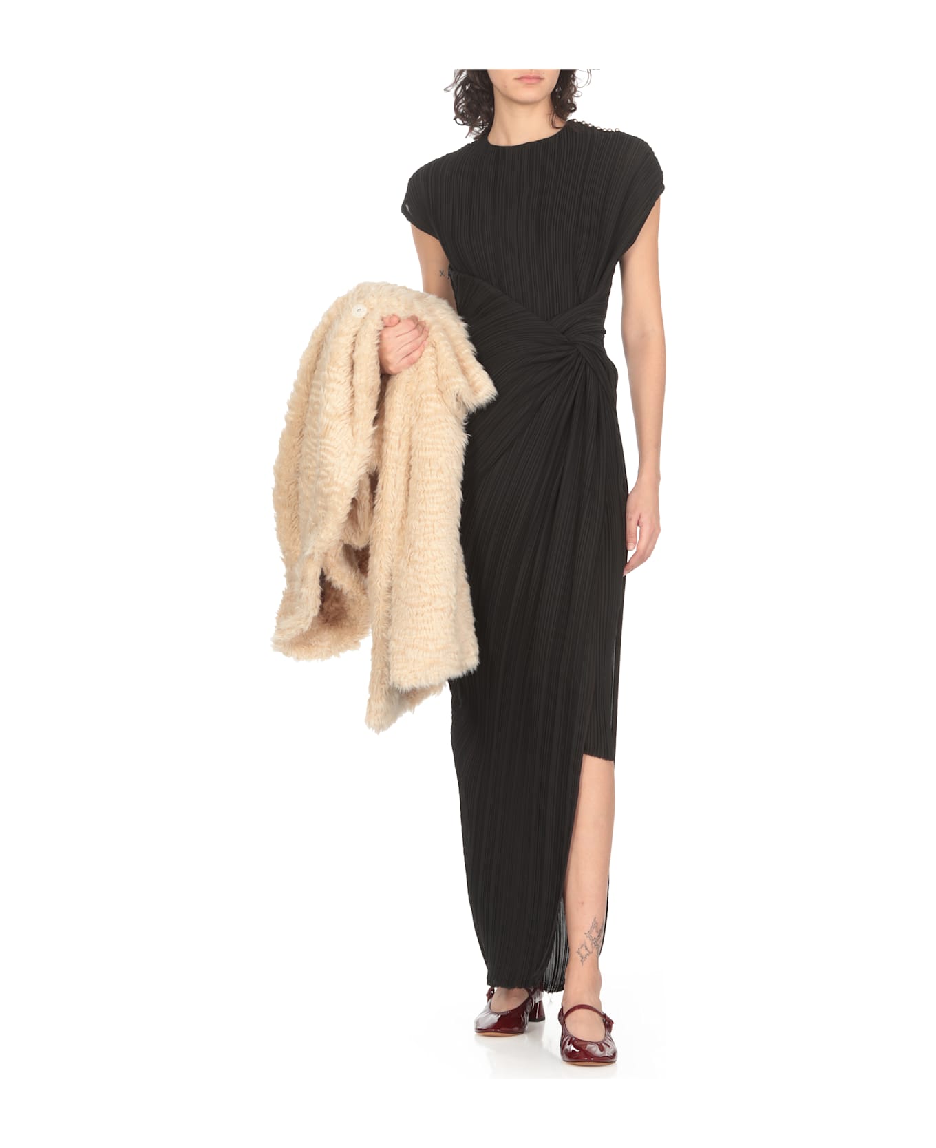 Lanvin Pleated Dress - Black