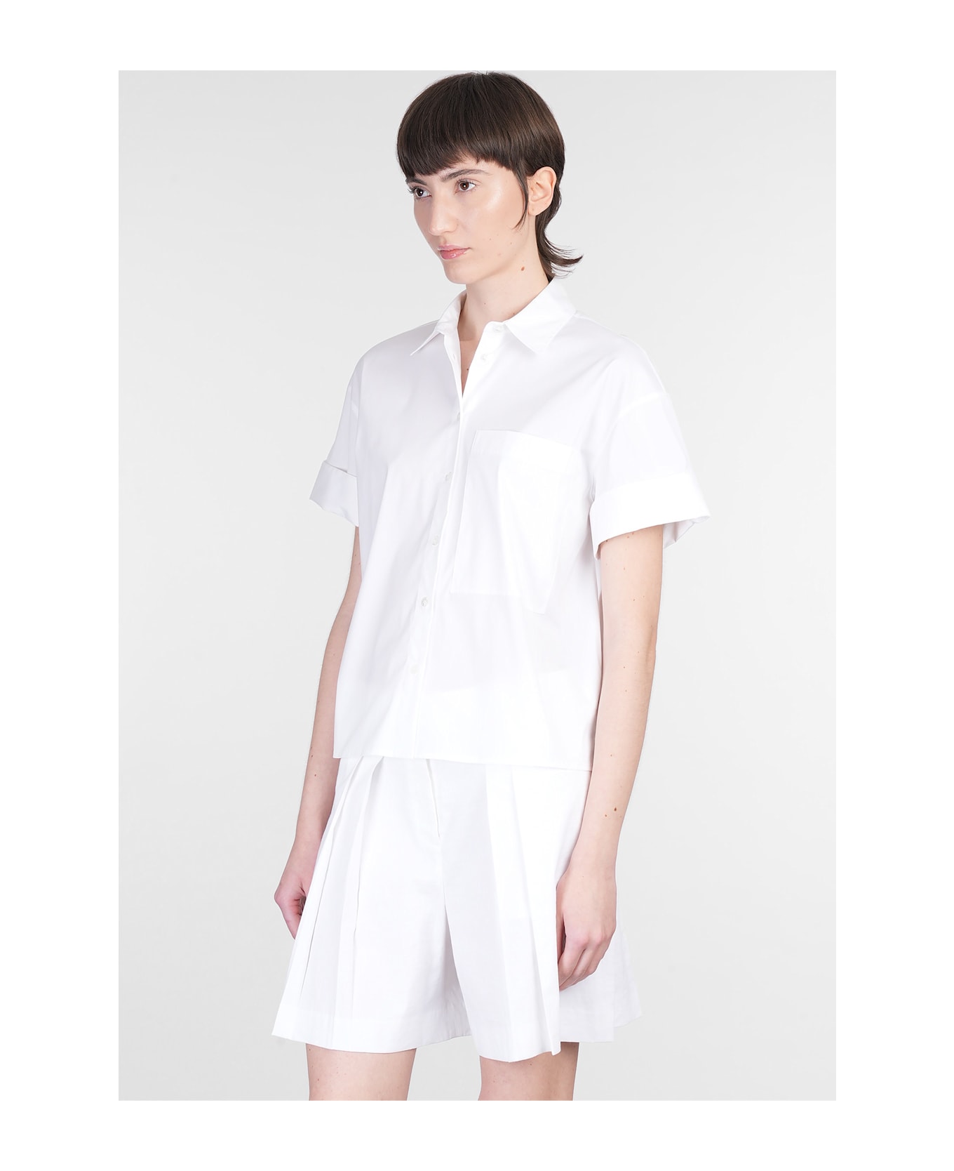 Theory Shirt In White Cotton - white