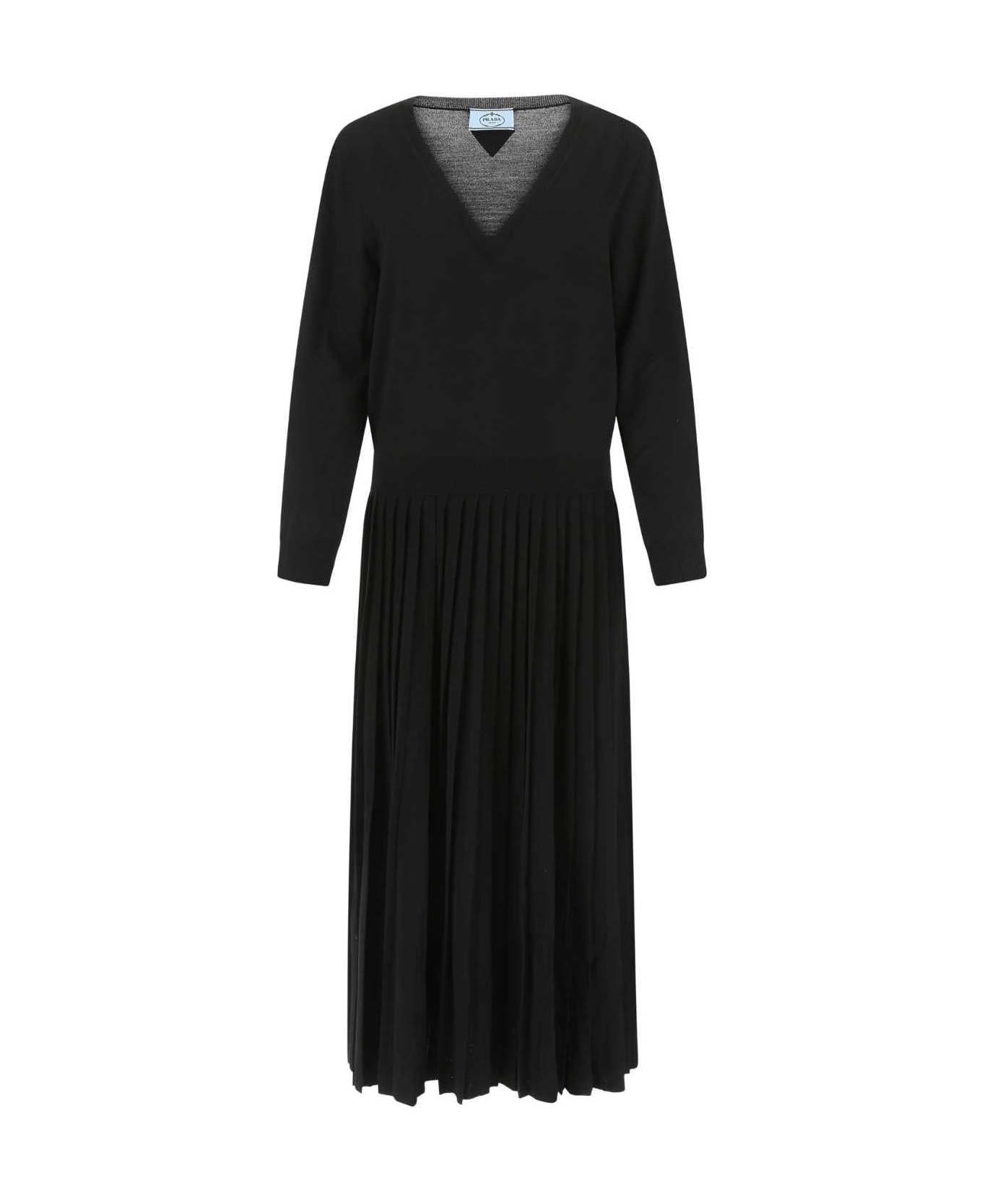 Prada Black Stretch Wool Blend Dress - F0002