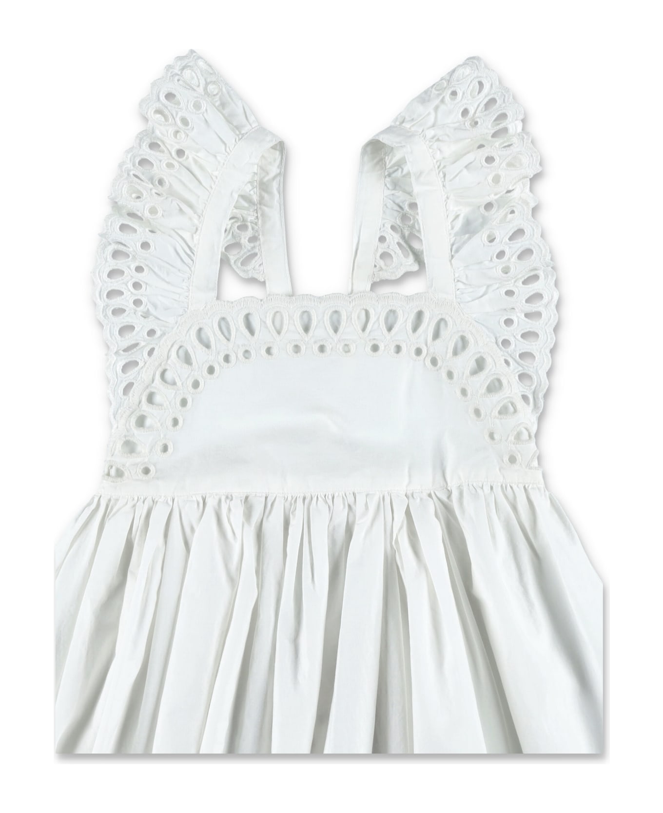 Stella astrologique McCartney Kids Broderie-anglaise Dress - WHITE