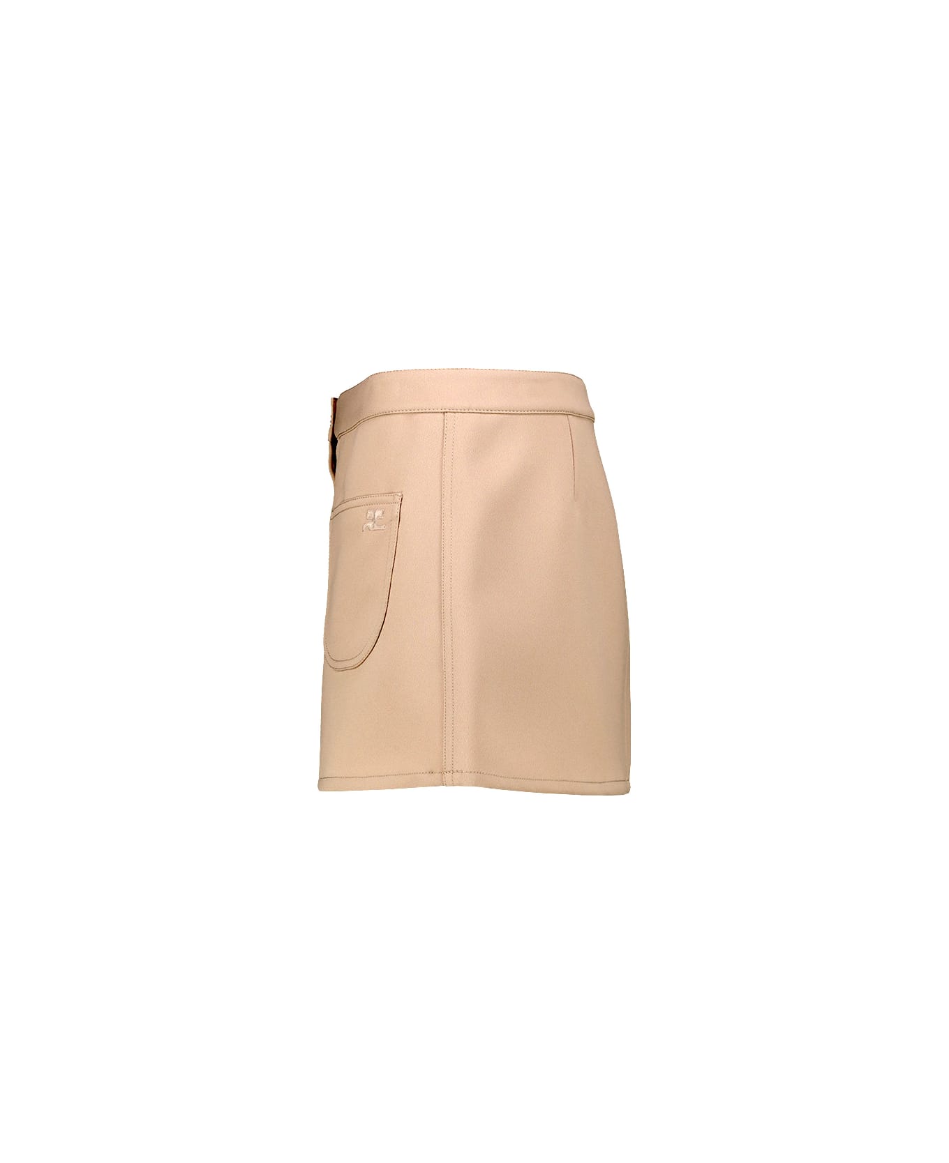Courrèges Mini-skirt 2-pockets Twill - Sand