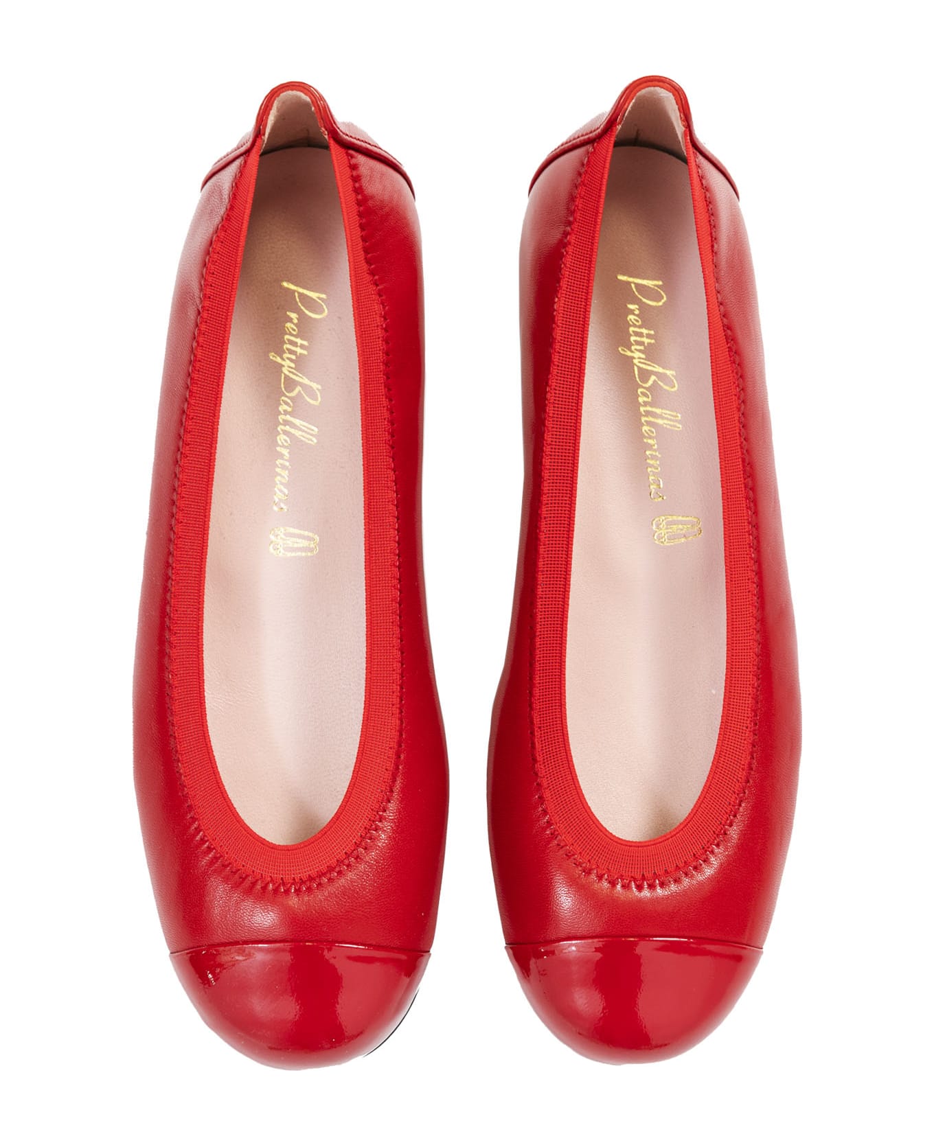 Pretty Ballerinas Leather Ballet Flats - Red シューズ