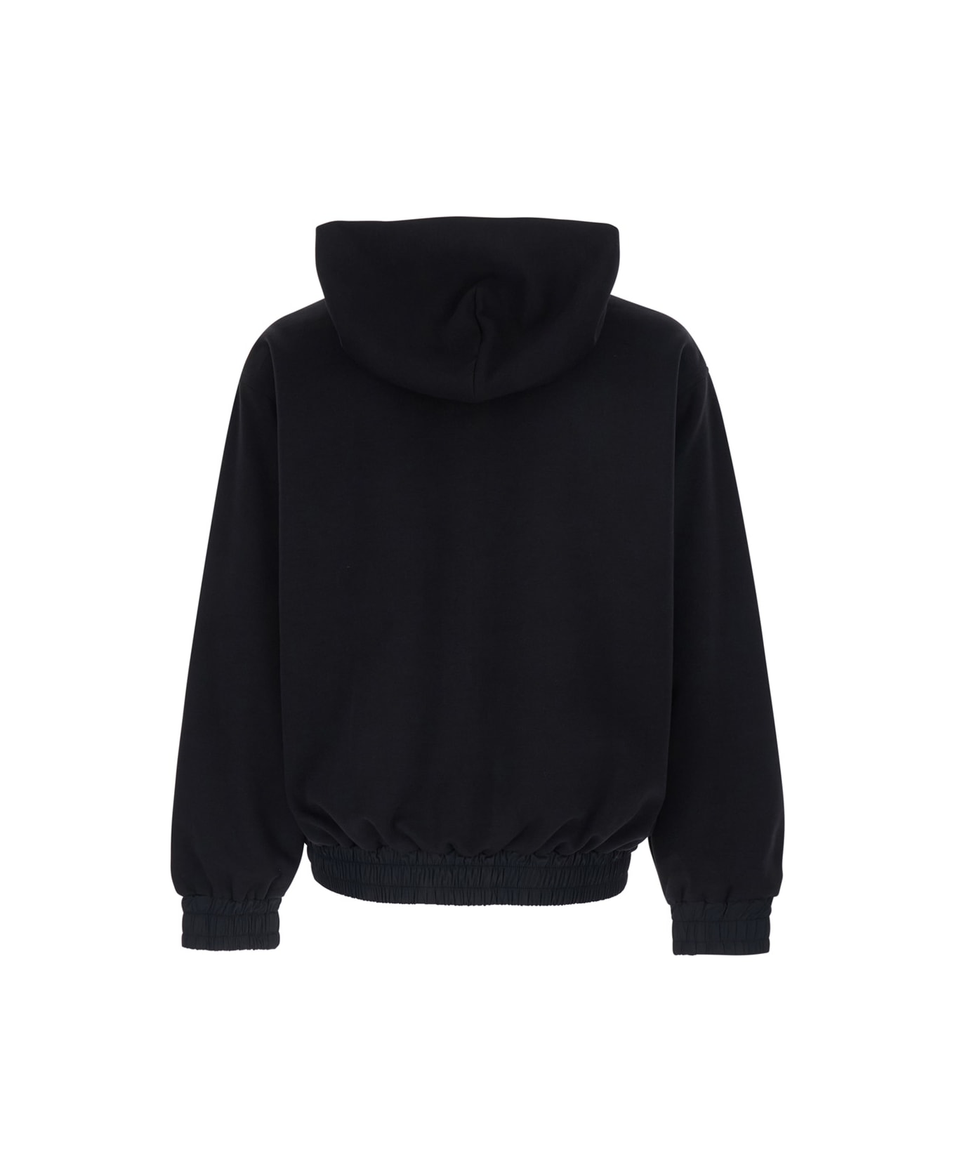 AMIRI Black Zip-up Hoodie With Front Logo Lettering In Cotton Man - Black