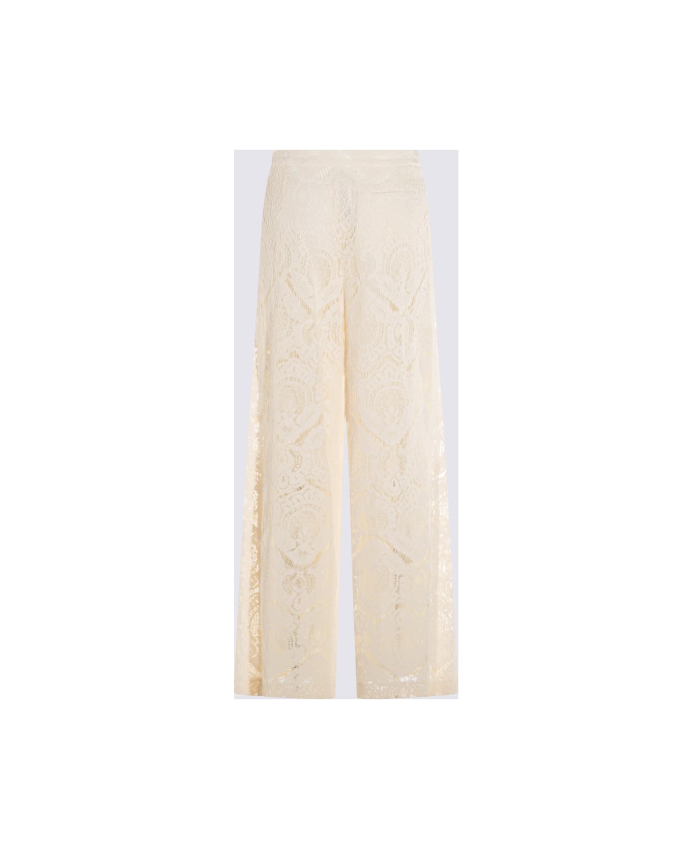 TwinSet Cream Viscose Pants - NEVE