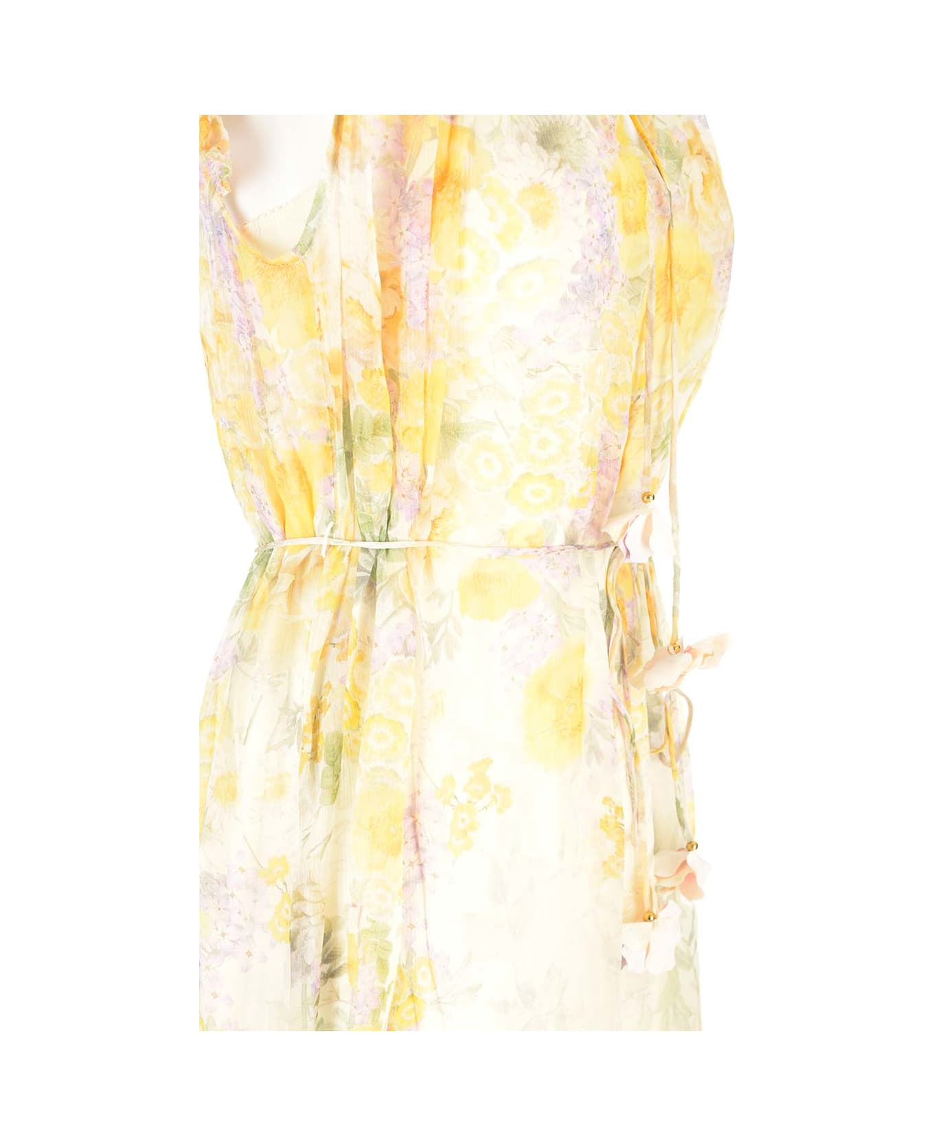Zimmermann 'harmony' Midi Dress With Floral Print - MultiColour
