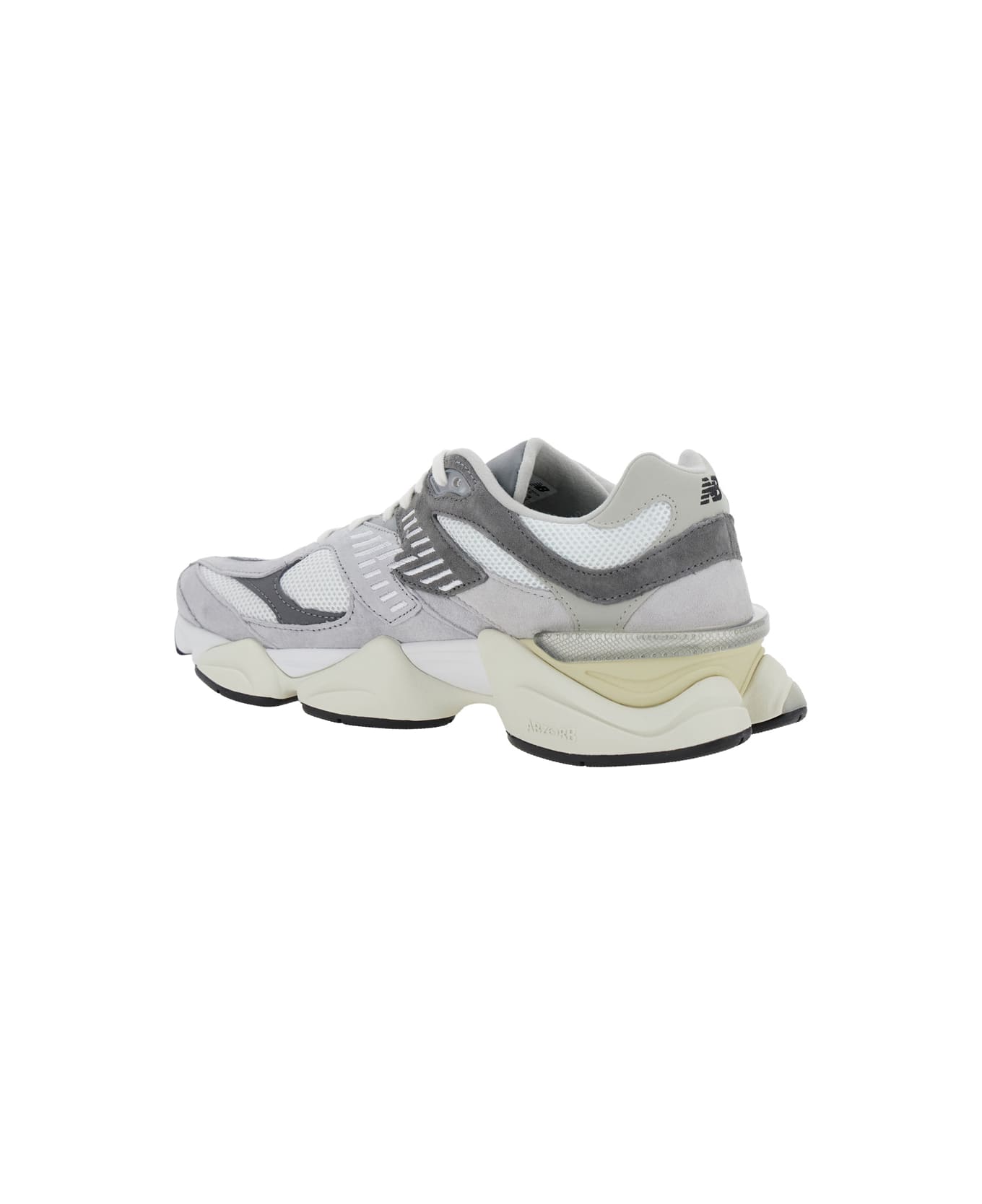 New Balance Grey Low Top Sneakers With Logo Detail On The Side In Suede And Tech Fabric Man - Grey