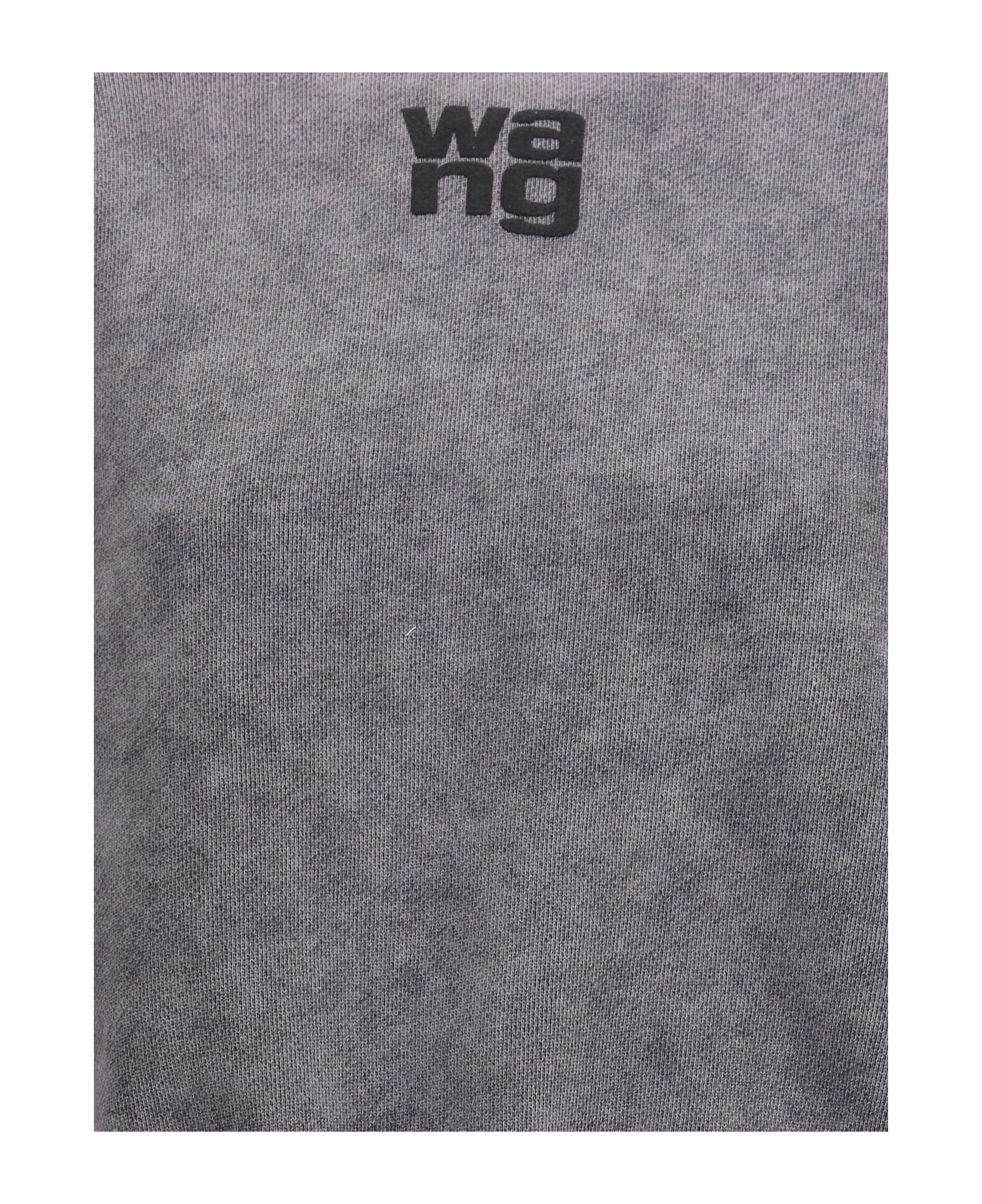 Alexander Wang Essential Terry Crew Sweatshirt W/ Puff - Grigio