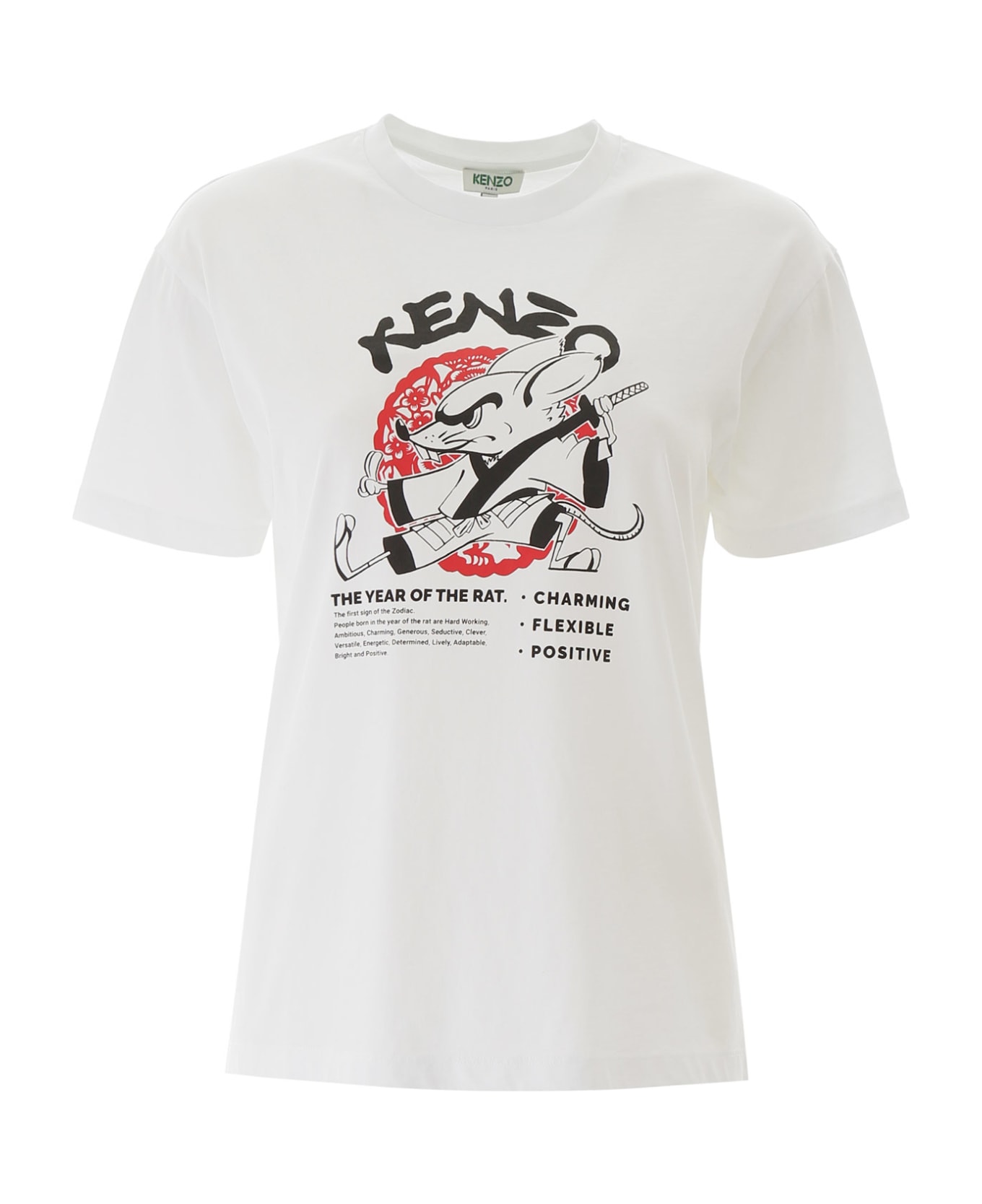 Kenzo Graphic Print T-shirt - WHITE (White)