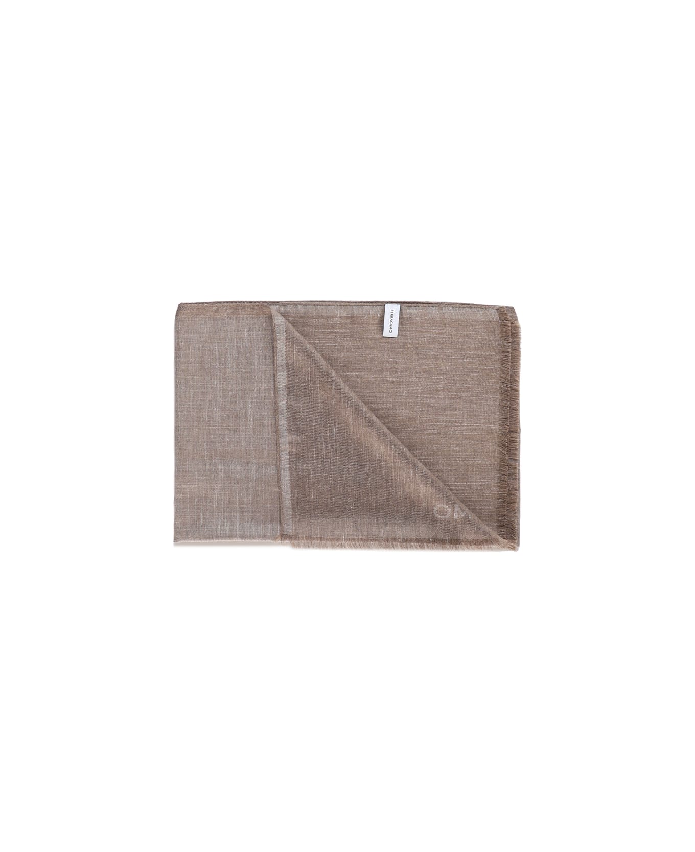 Ferragamo Scarf With Jacquard Pattern - Beige スカーフ
