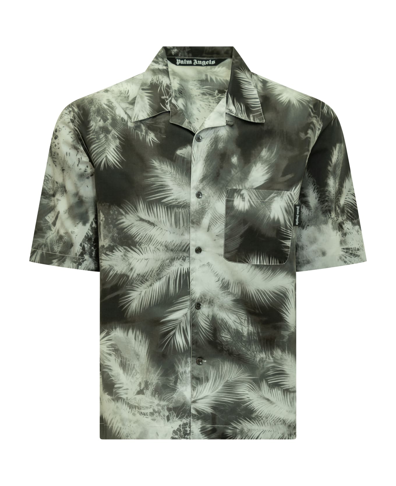 Palm Angels Blueprint Shirt - BLACK OFF WHITE