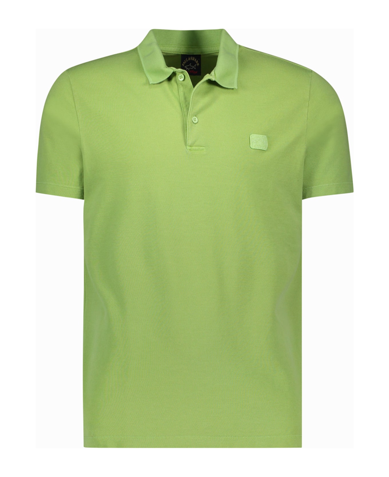 Paul&Shark Cotton Polo Shirt With Detail - LIGHT GREEN