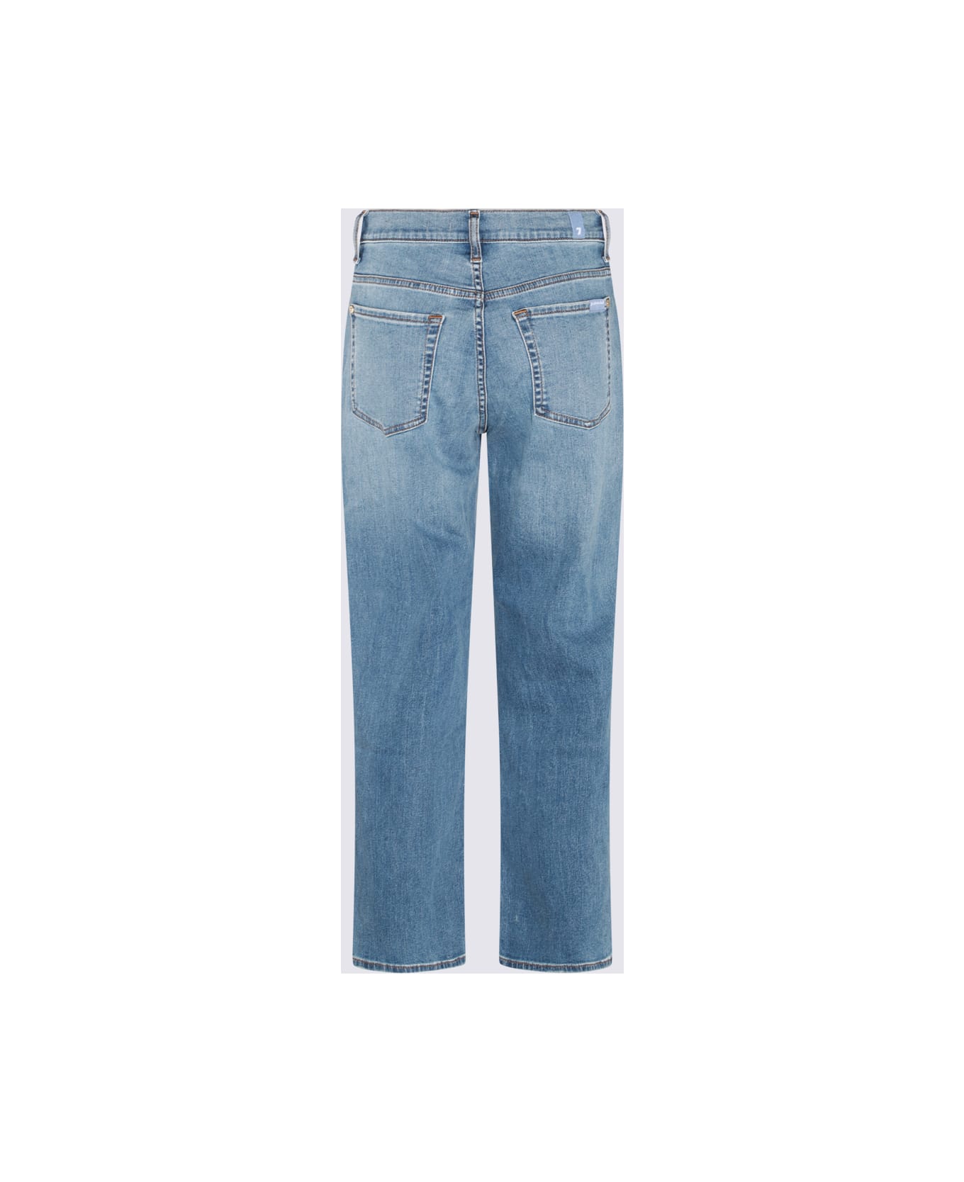 7 For All Mankind Blue Cotton Blend Jeans - DIARY