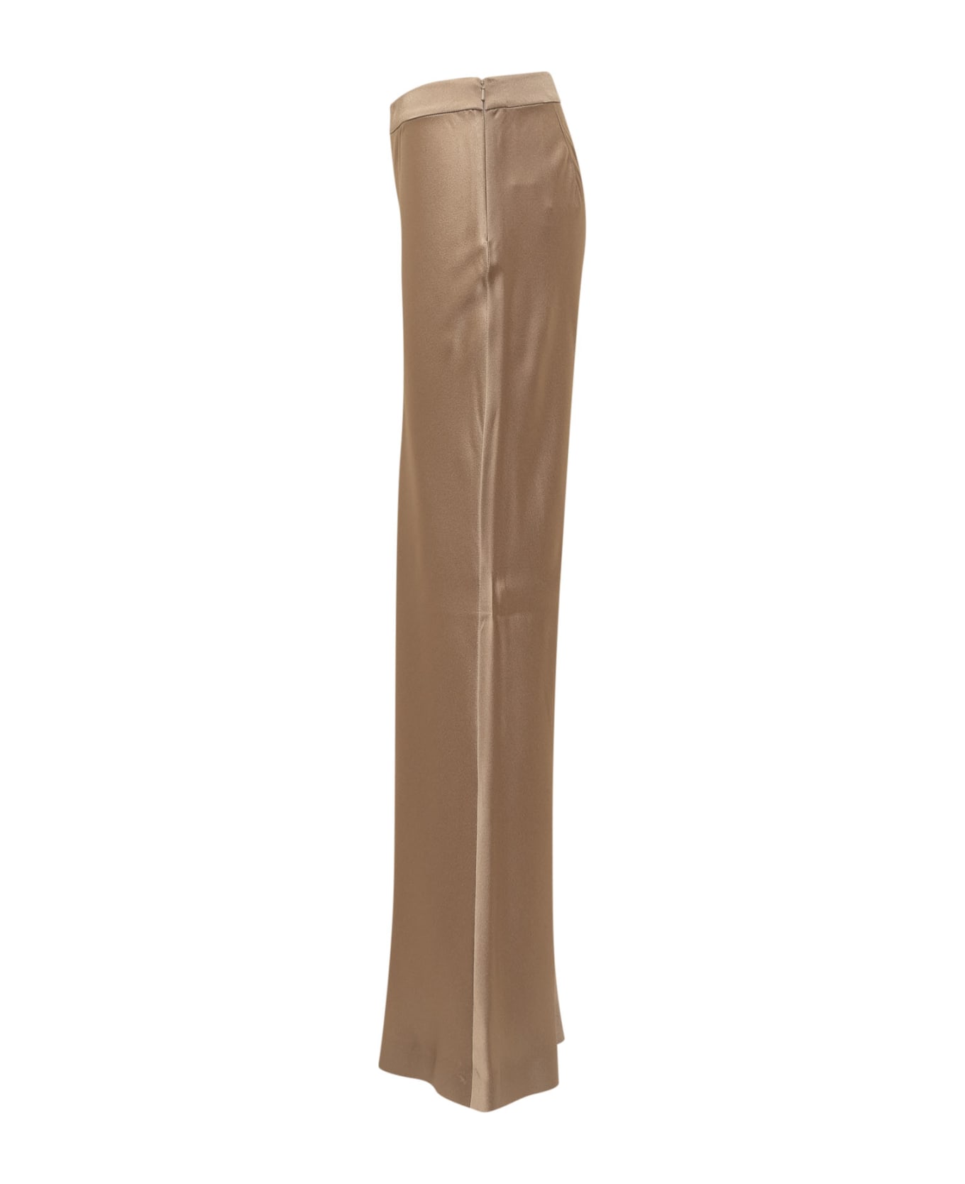 Alberta Ferretti Satin Trousers - Nude & Neutrals