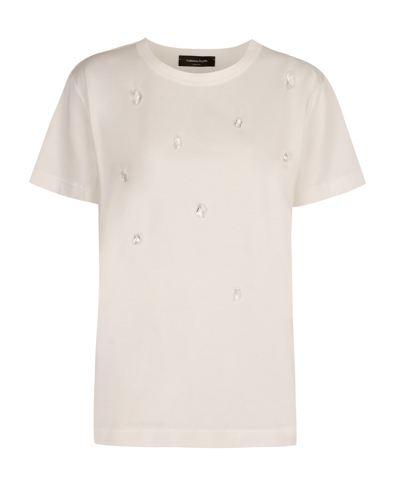 Fabiana Filippi Cotton Crew-neck T-shirt - White