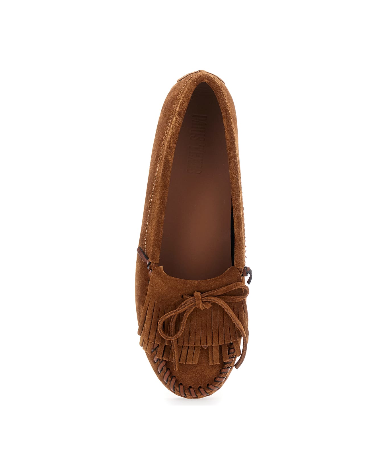 Paris Texas 
indiana
 Brown Loafers With Fringes In Suede Woman - Brown フラットシューズ