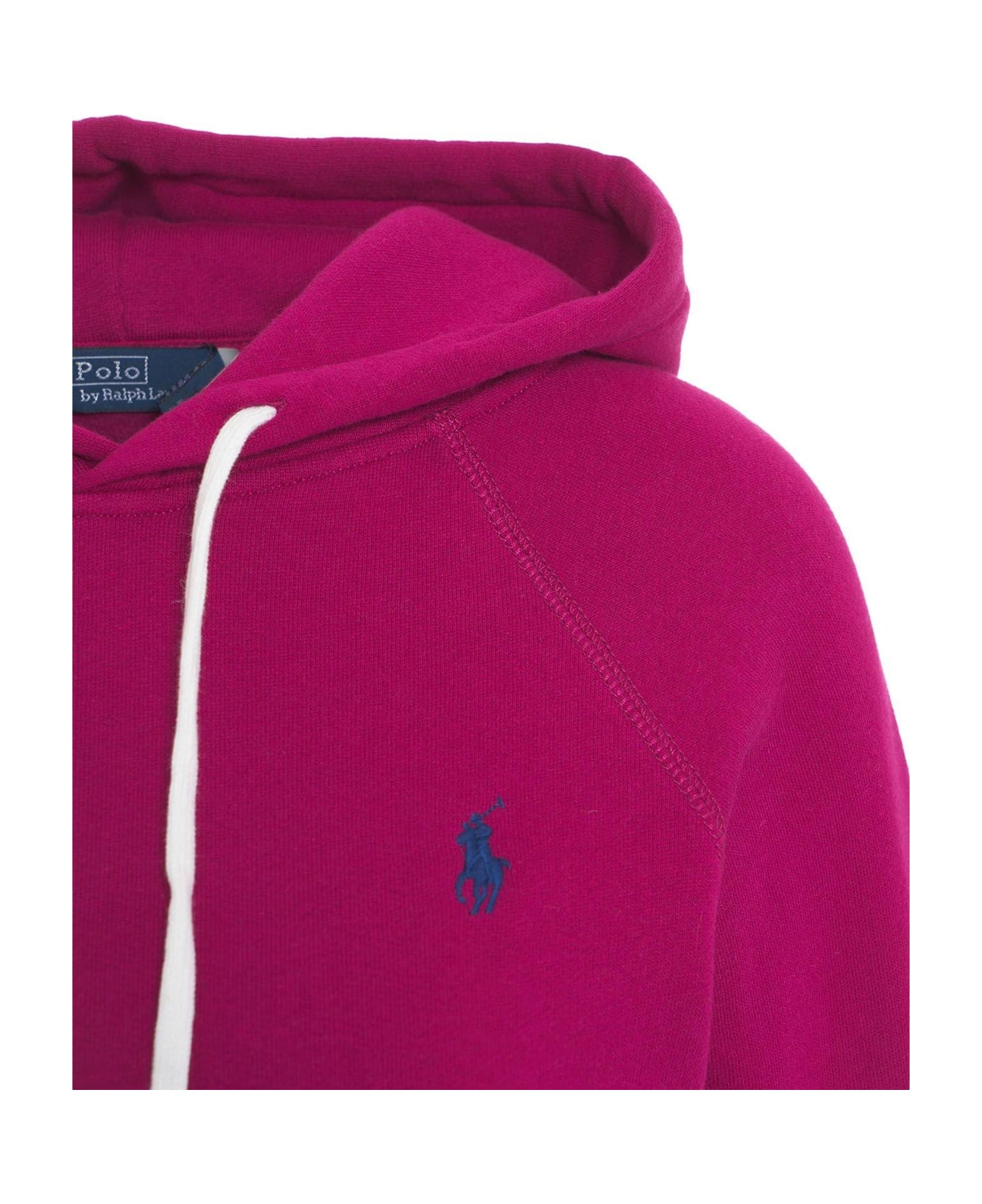 Polo Ralph Lauren Logo Embroidered Drawstring Hoodie Polo Ralph Lauren - PURPLE