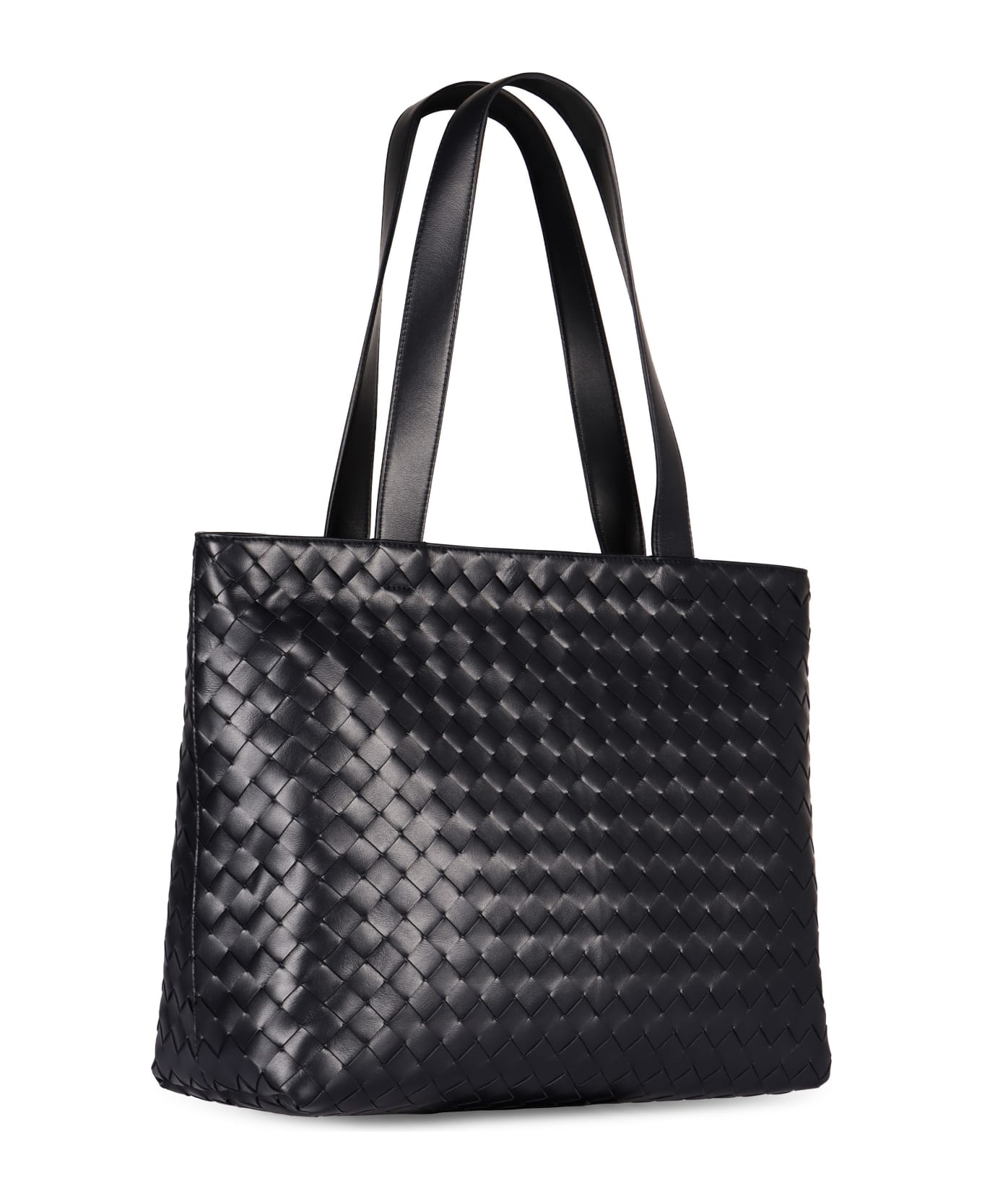 Bottega Veneta Intrecciato Leather Tote - black