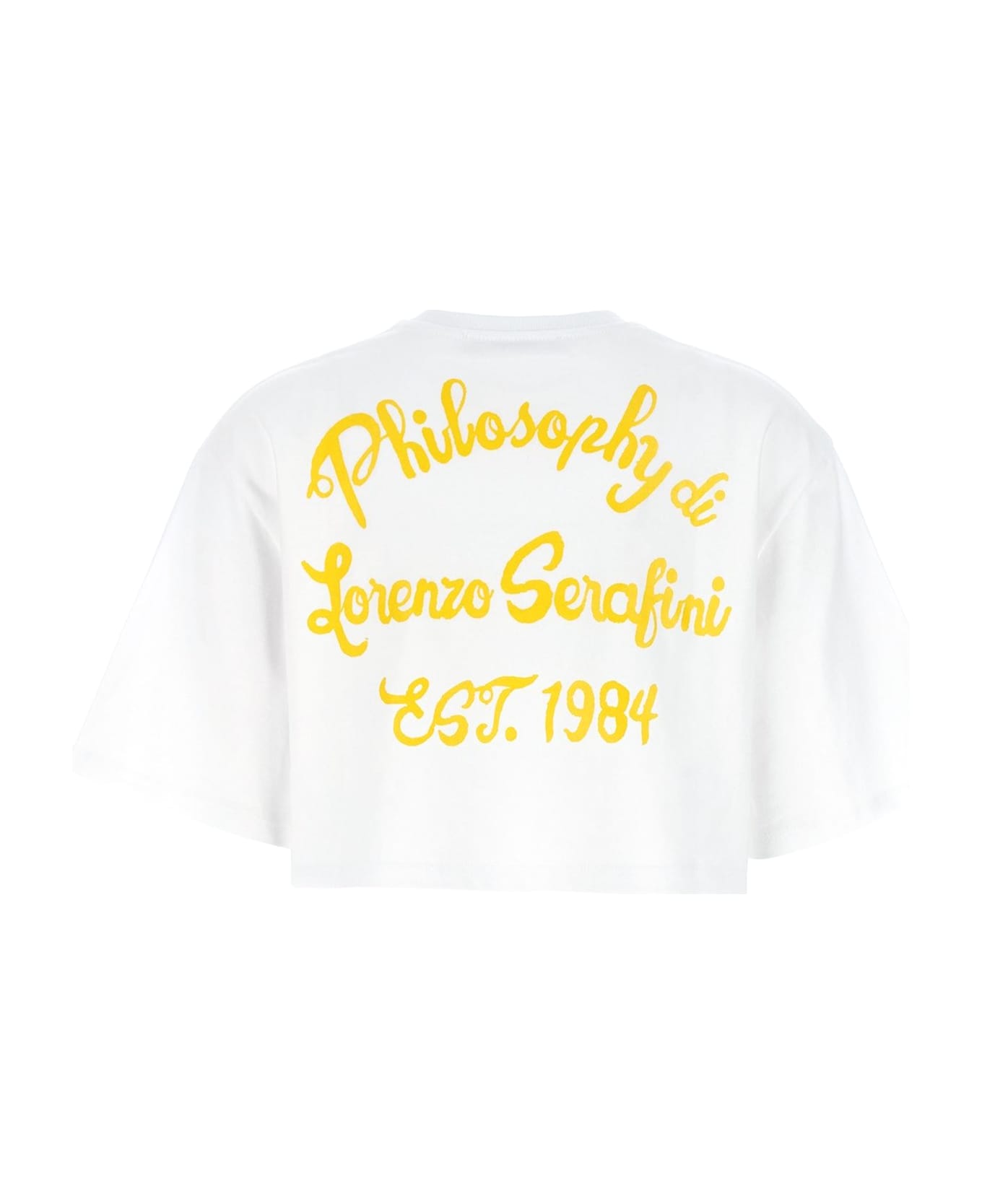 Philosophy di Lorenzo Serafini White And Yellow Cotton T-shirt - White