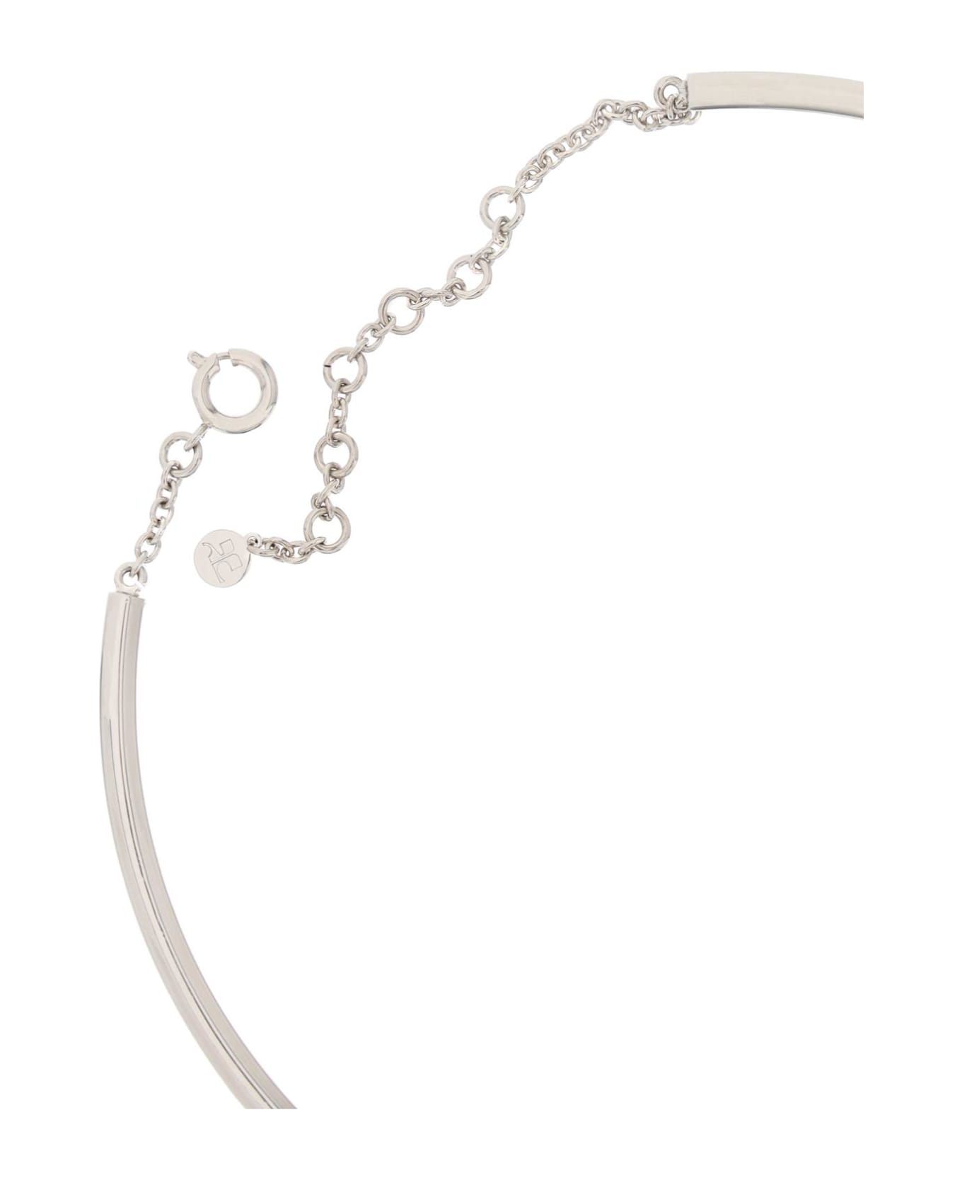 Courrèges Mirror Charm Necklace - Silver