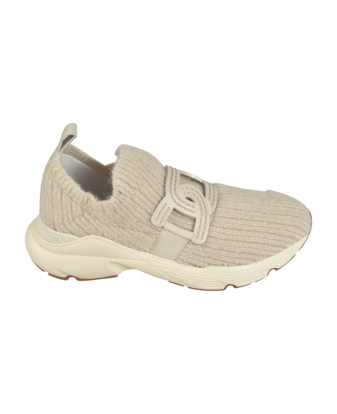 Tod's Ribbed Knit Sneakers - White