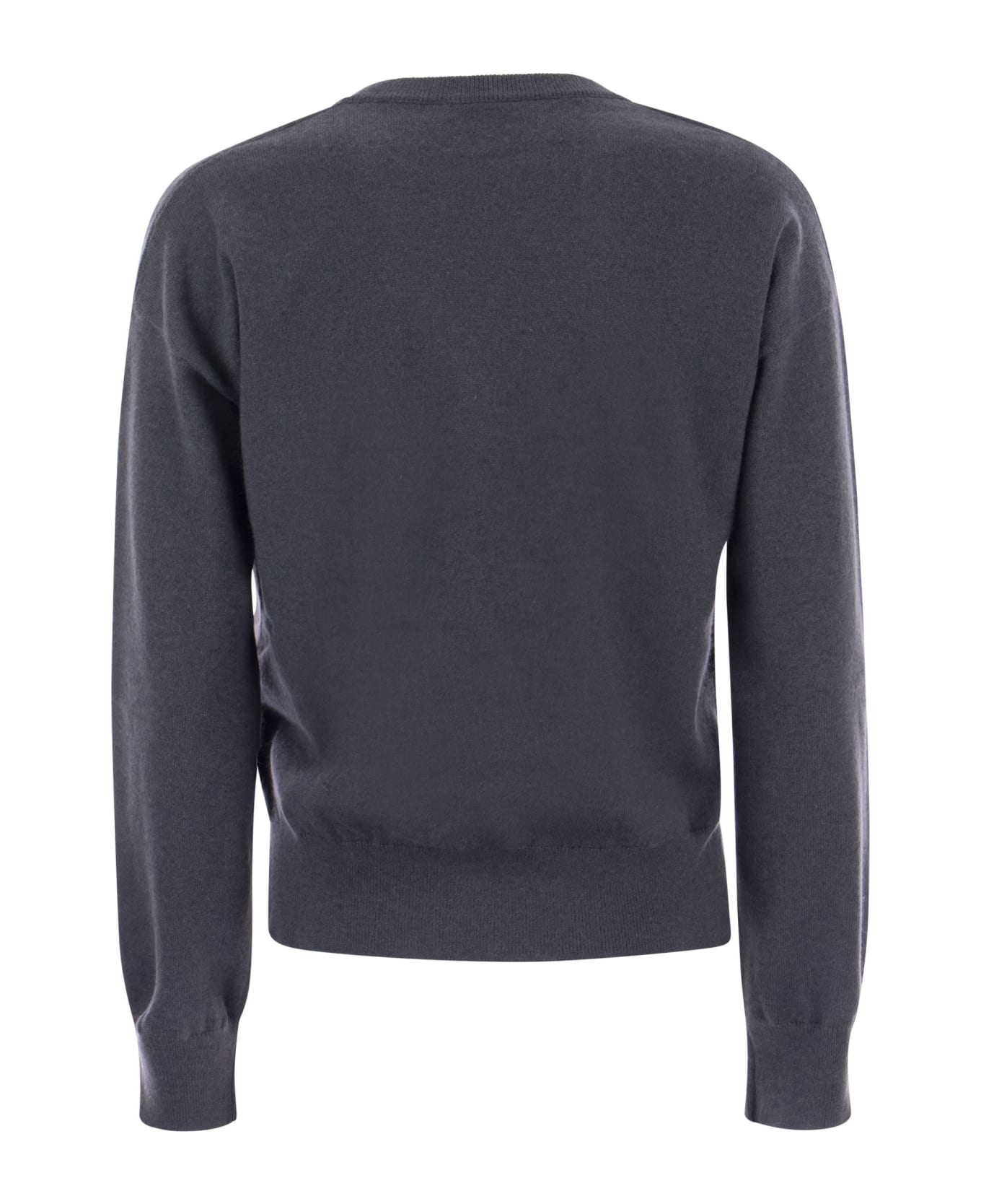 Brunello Cucinelli Cashmere Sweater With Pocket - Dark Blue ニットウェア