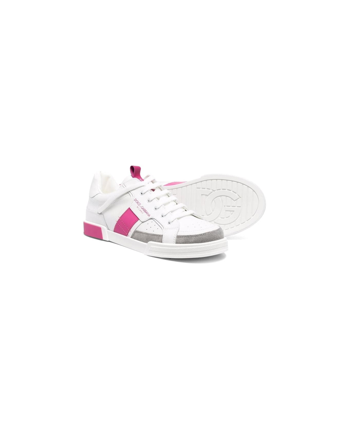 Dolce & Gabbana Low Lace-up Sneaker - WHITE