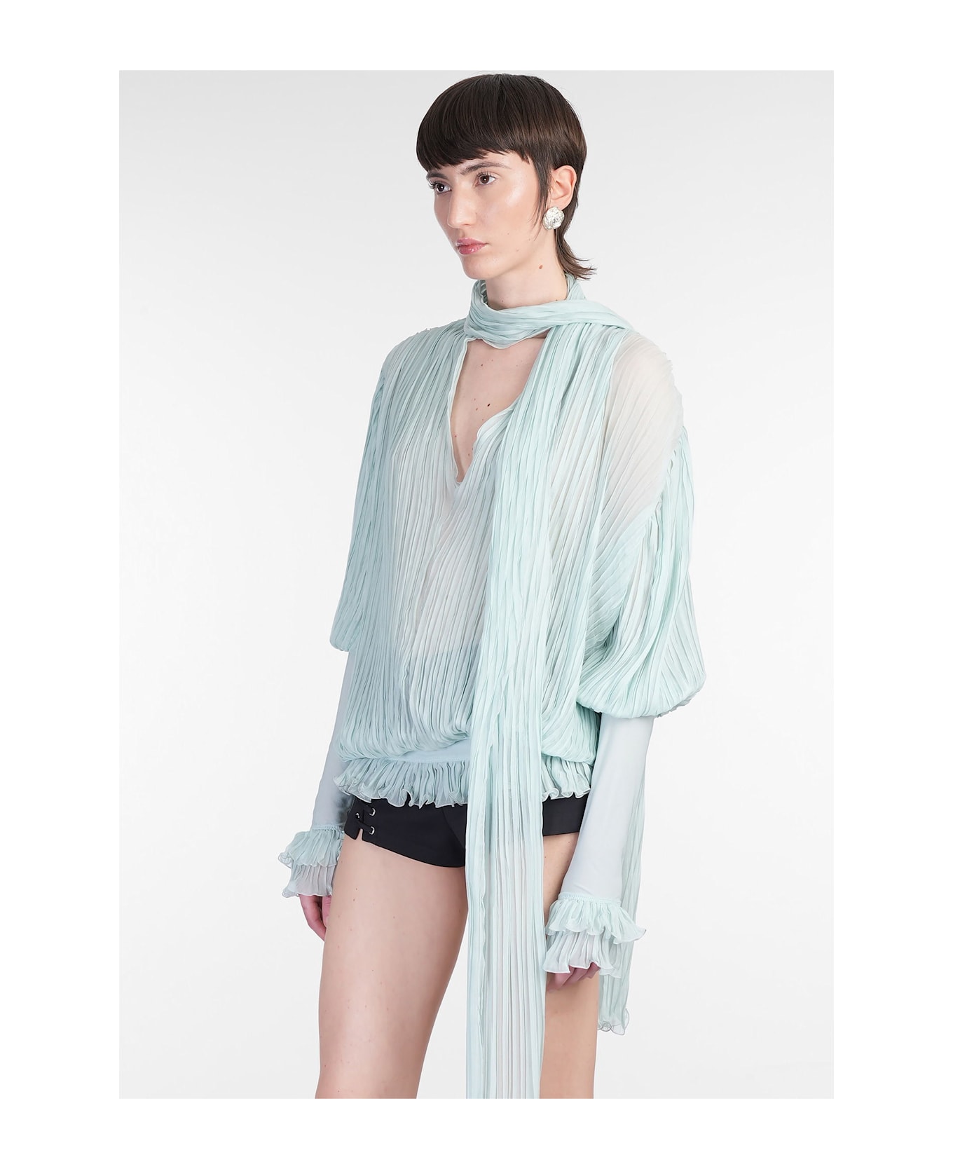 Blumarine Blouse In Green Silk - green
