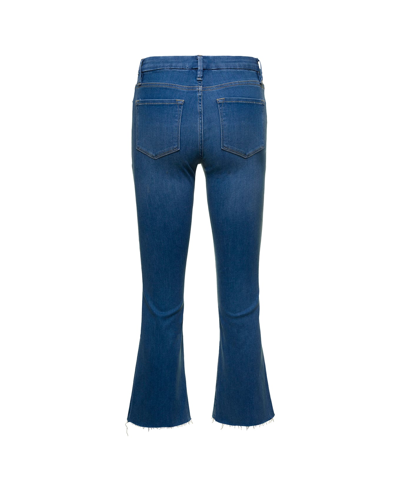 Frame Le Crop Mini Boot Blue Jeans Woman