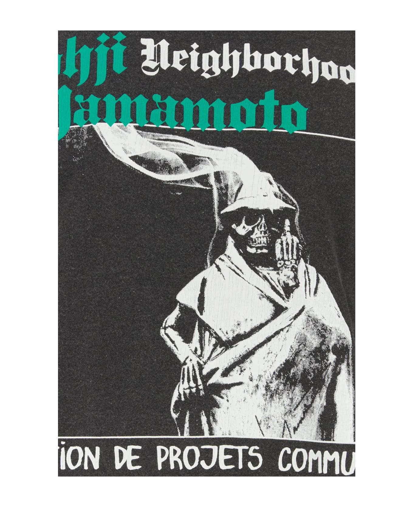 Yohji Yamamoto Dark Grey Cotton Yohji Yamamoto X Neighborhood T-shirt - Black