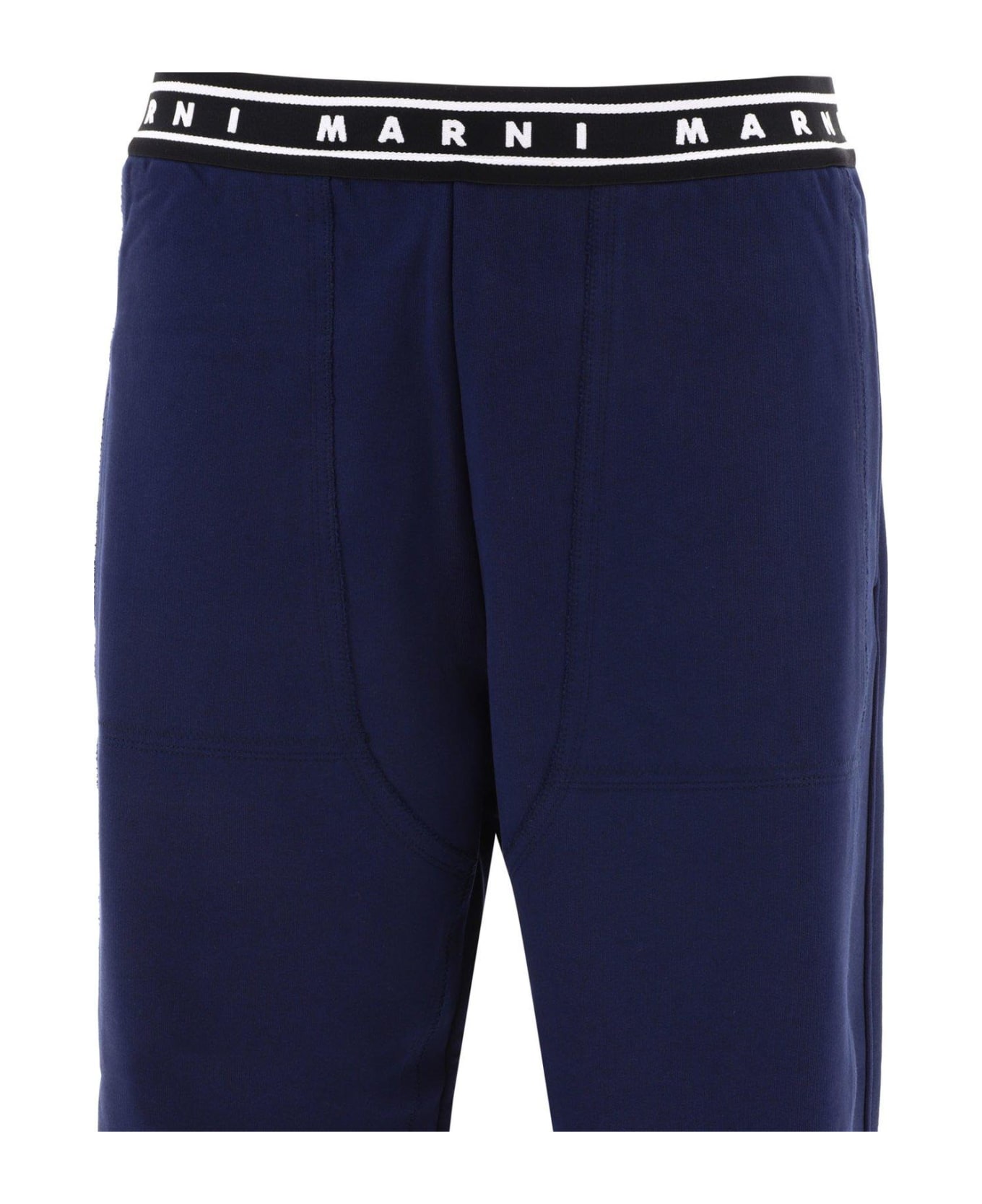 Marni Logo Waistband Straight Leg Trousers ボトムス