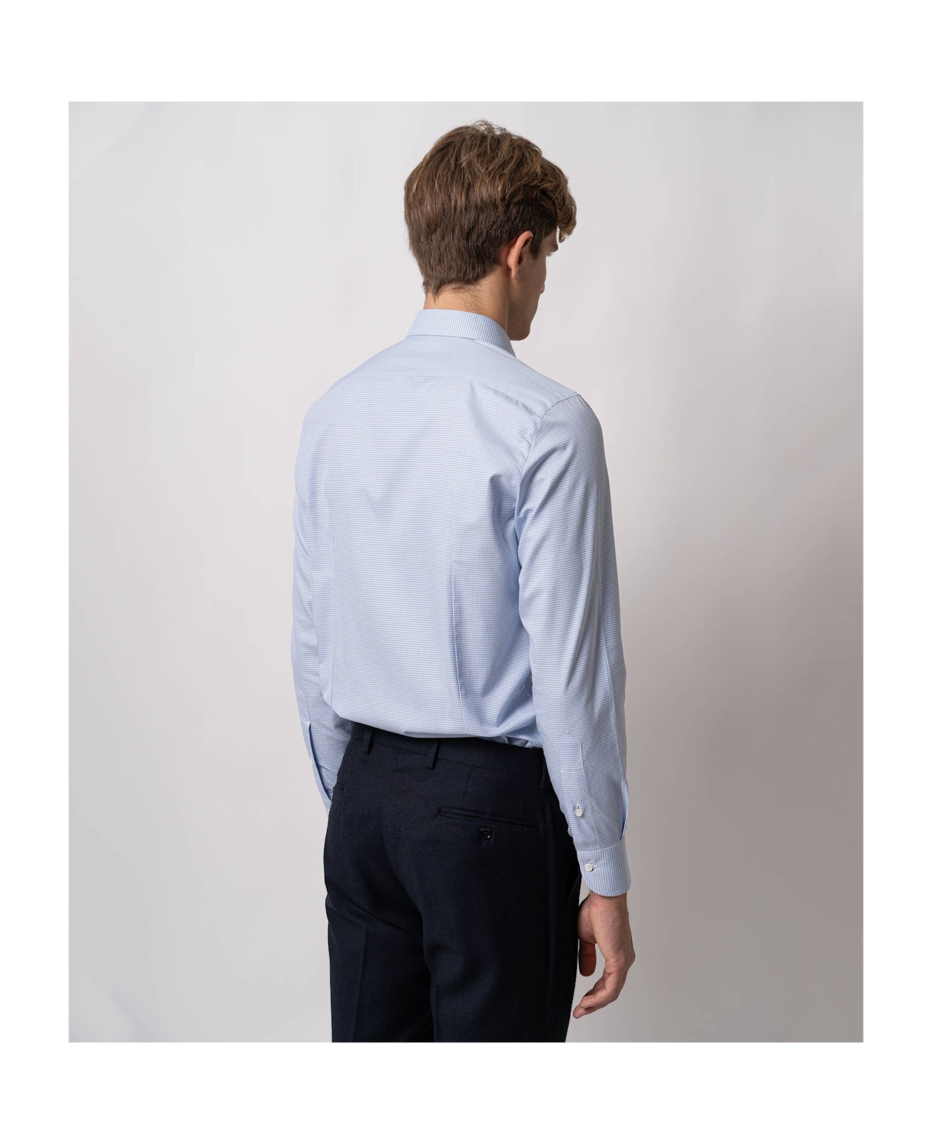 Larusmiani Handmade Shirt Mayfair Shirt - SkyBlue