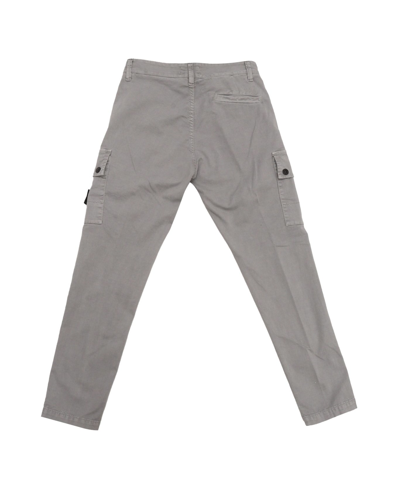 Stone Island Compass-badge Tapered-leg Trousers - Grigio