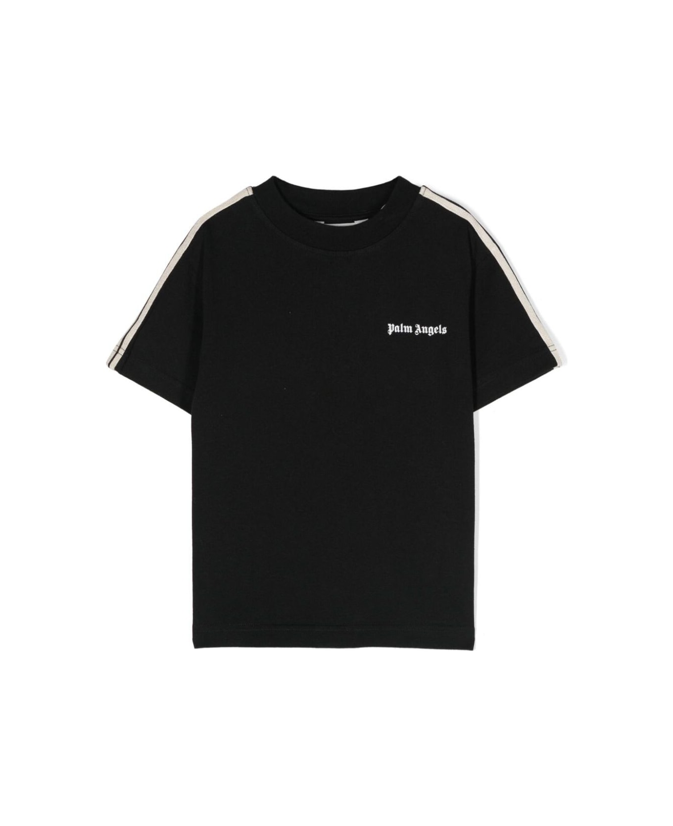 Palm Angels Logo Track Regular T-shirt Black White - Black White Tシャツ＆ポロシャツ