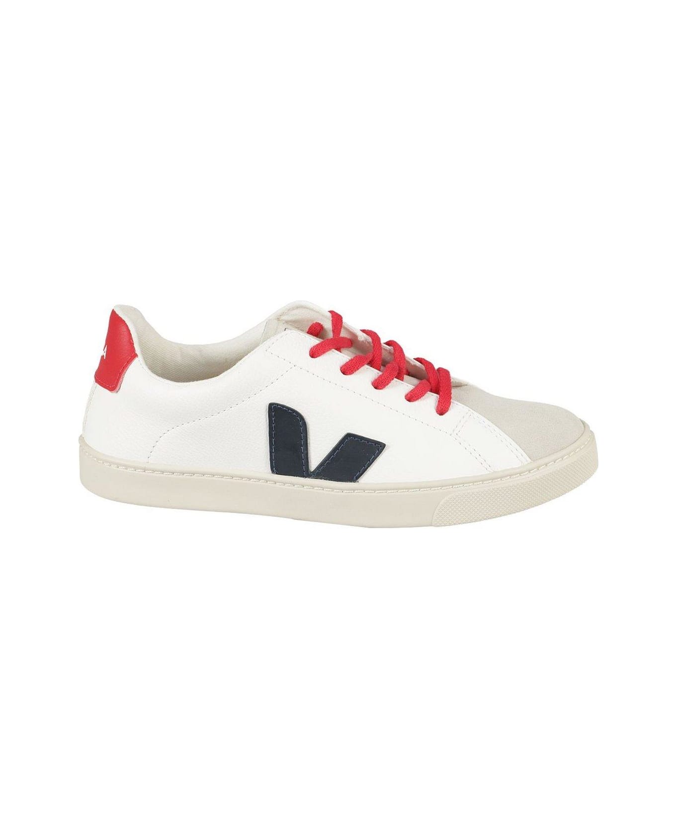 Veja Logo-detailed Lace-up Sneakers - WHITE シューズ