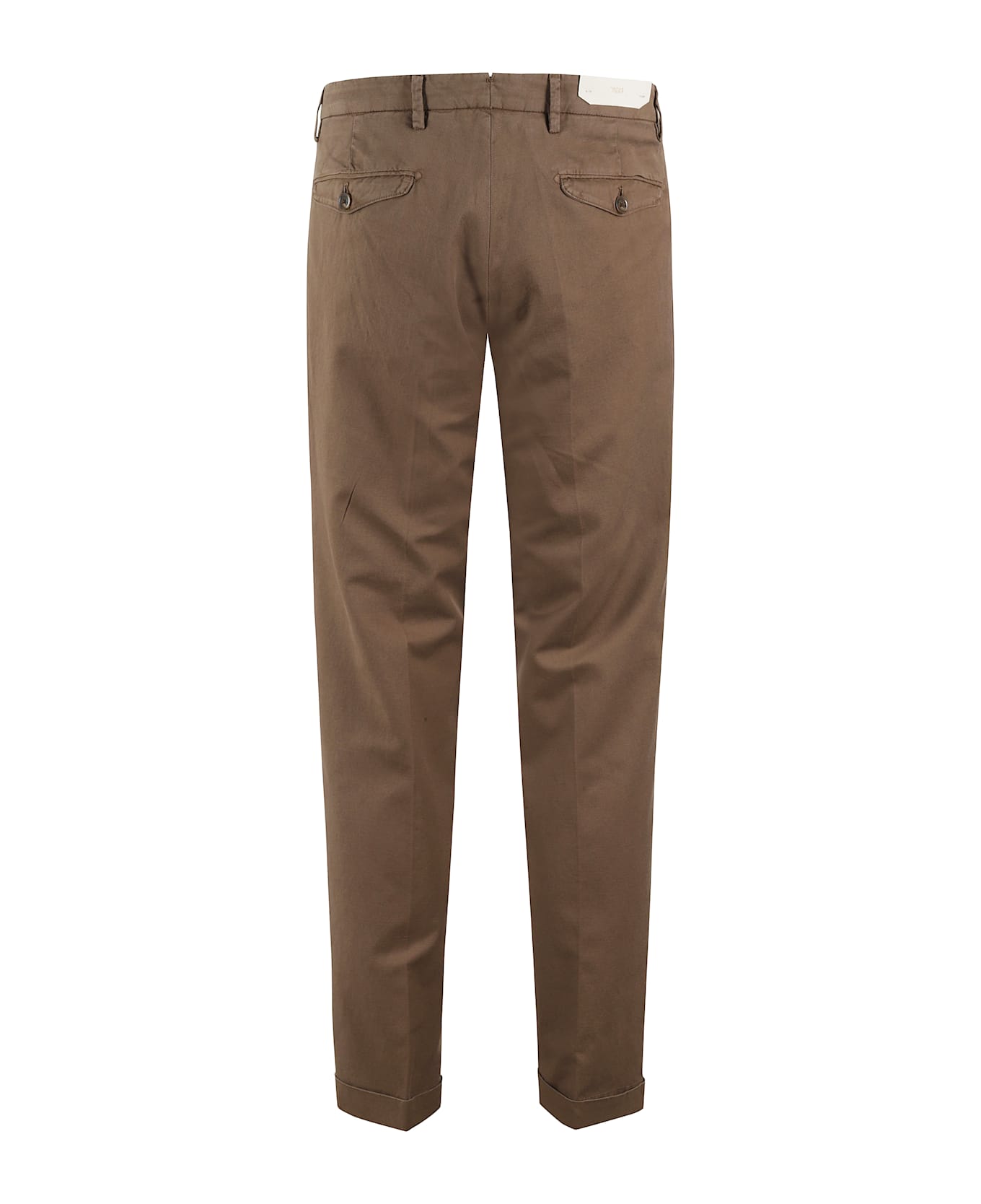Briglia 1949 Pant Doppia Pinces Cotone Lino - Tabacco