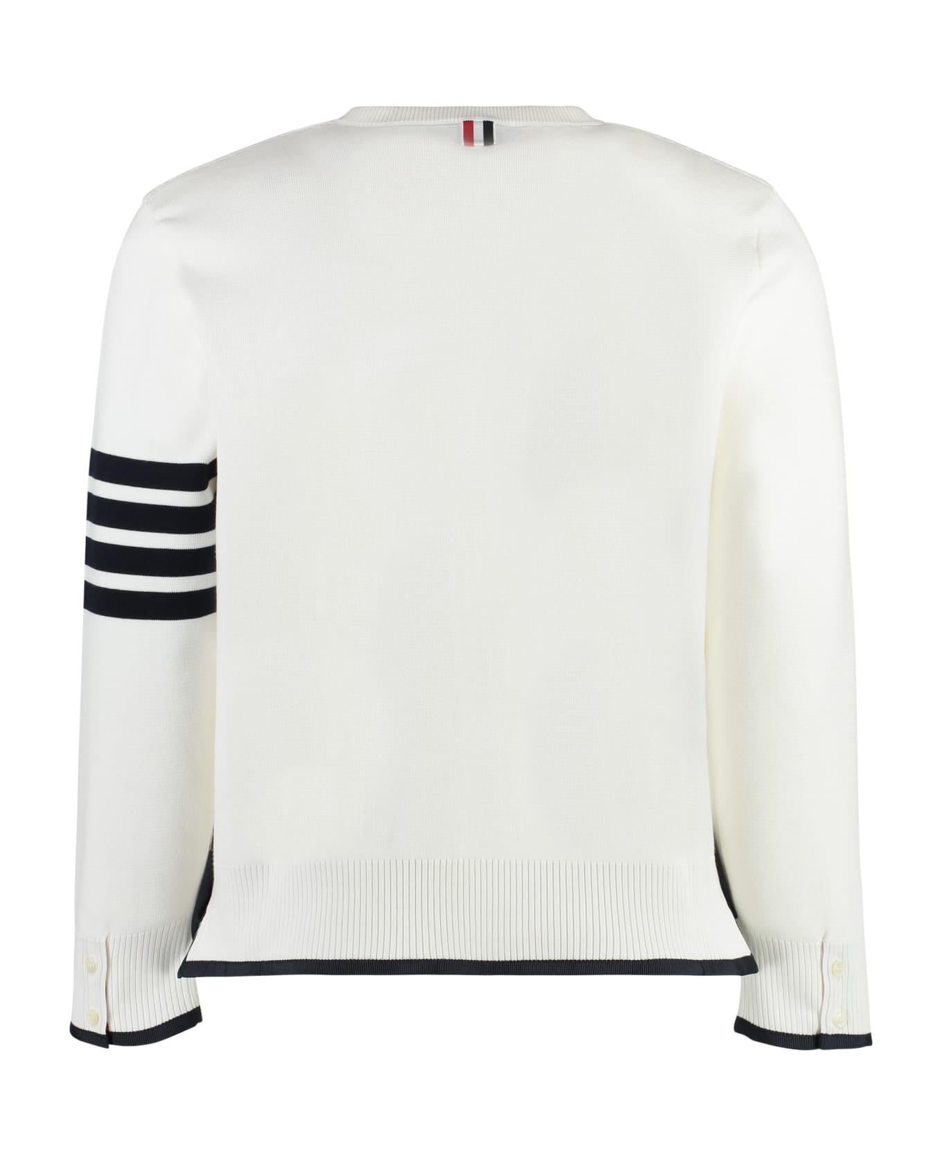 Thom Browne Cotton Crew-neck Sweater - White