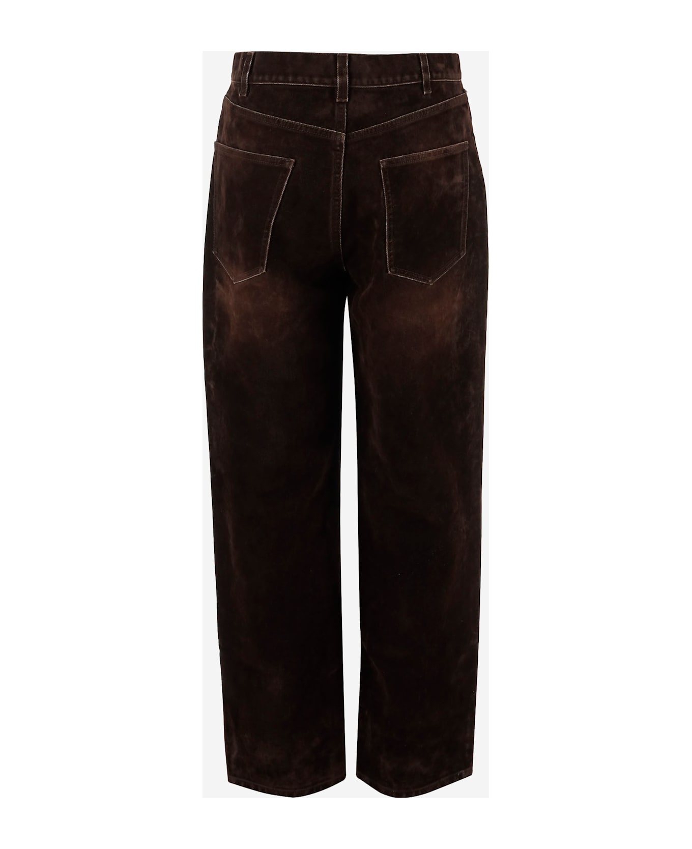Tory Burch Cotton Velvet Jeans - Brown