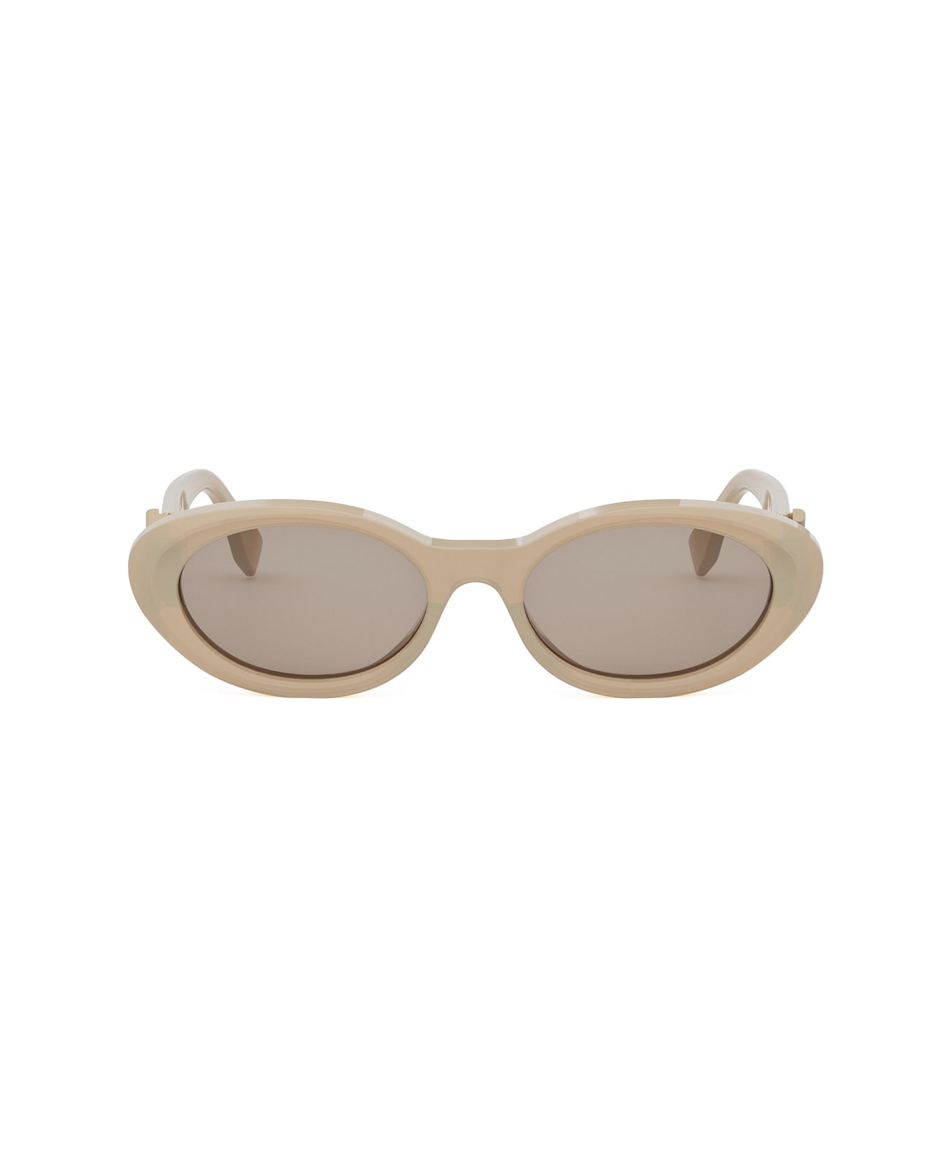 Fendi Eyewear Fe40140u 57e Beige Ff Diamond Sunglasses - Beige