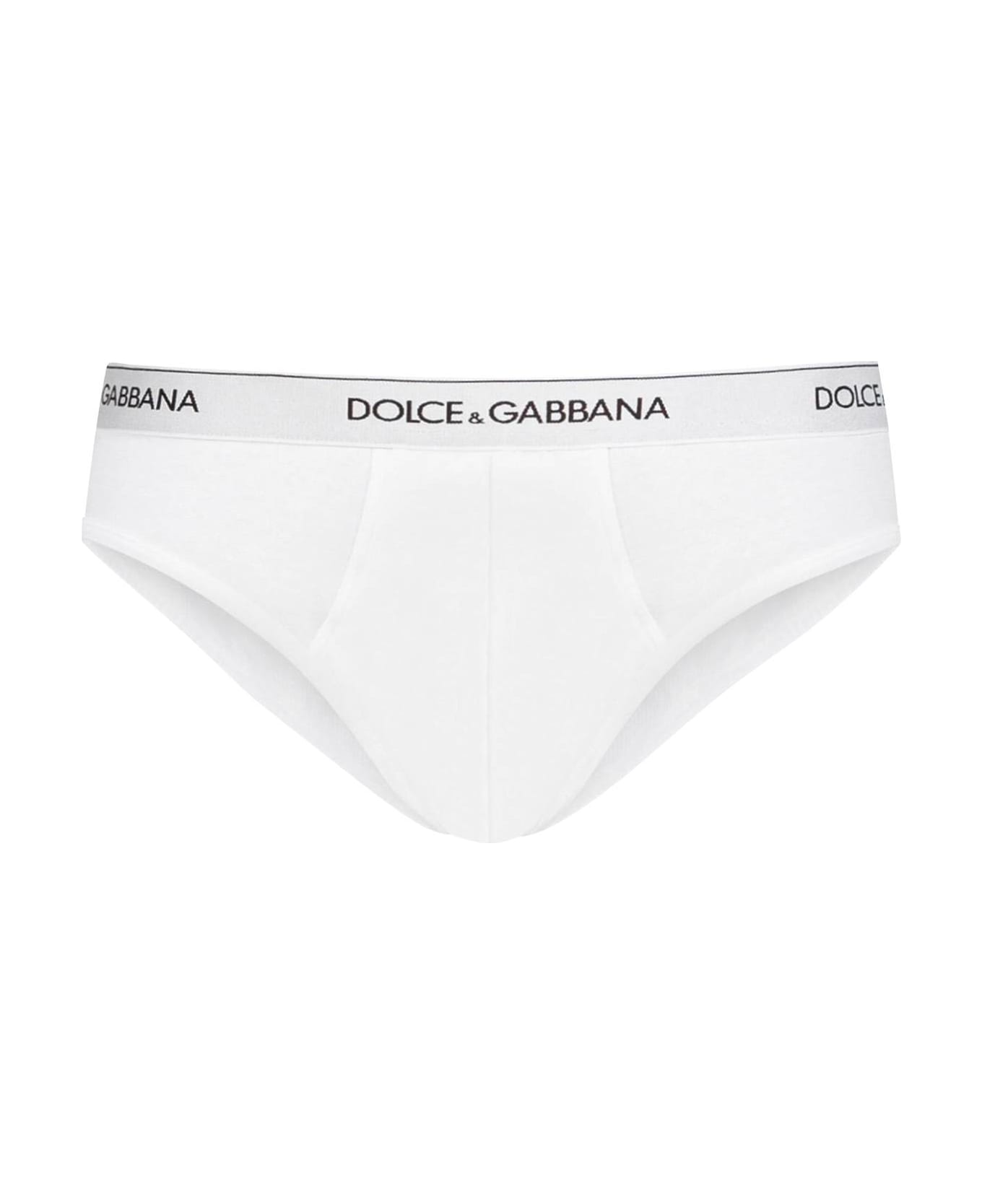 Dolce & Gabbana Two-pack Of Logo Briefs - BIANCO OTTICO (White)
