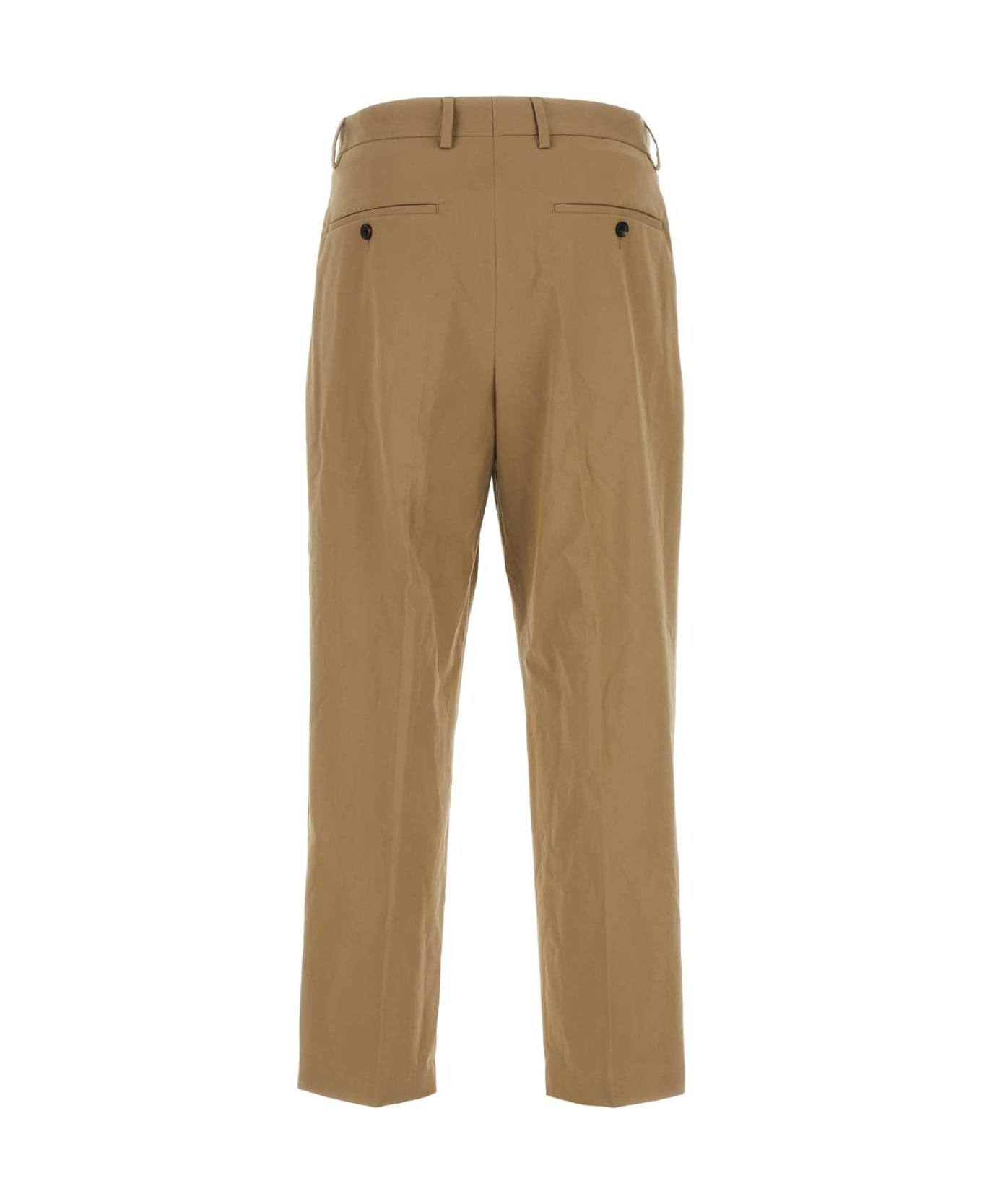 Dries Van Noten Biscuit Stretch Cotton Pant - CAMEL