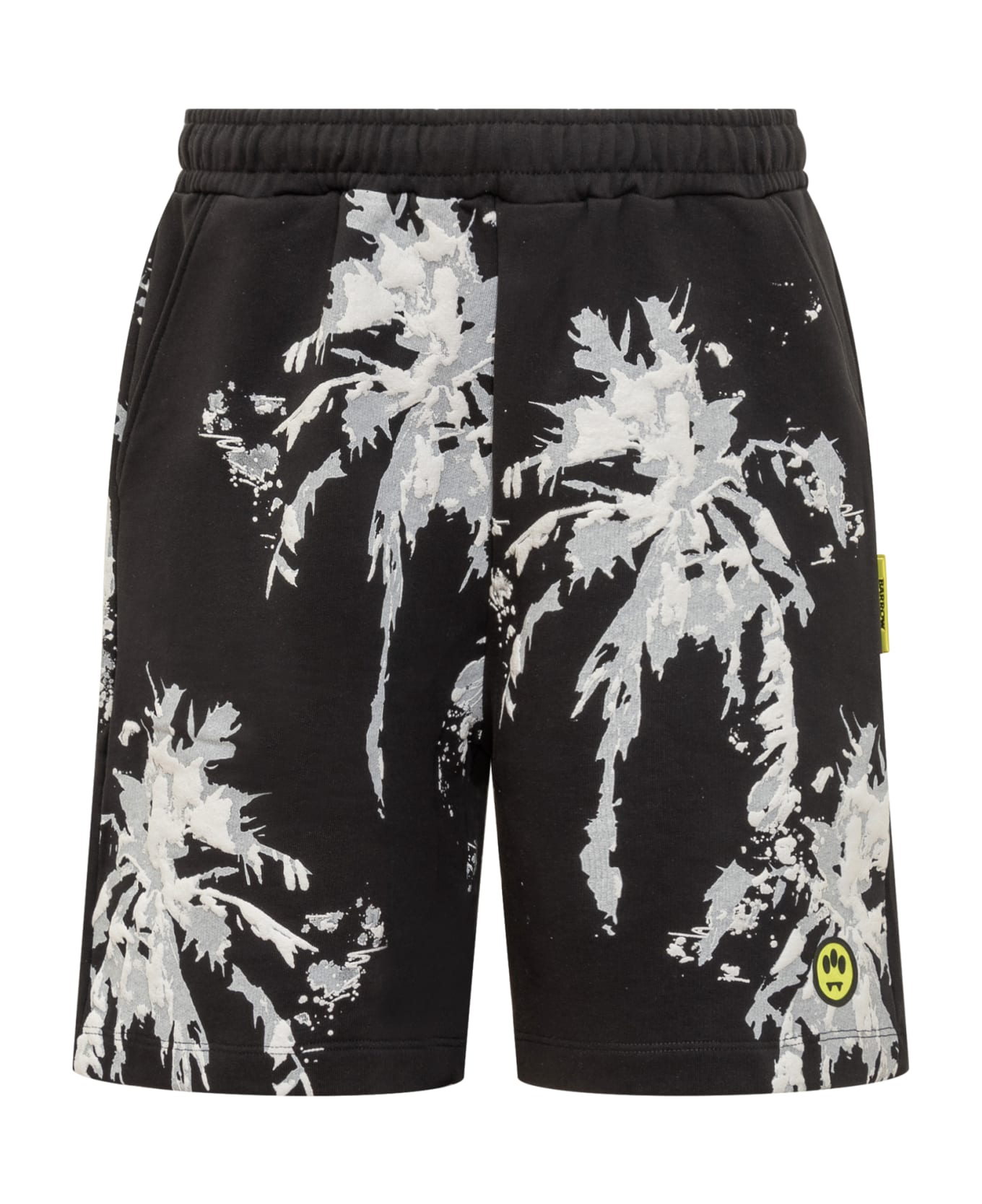 Barrow 3d Palm Shorts - NERO/BLACK