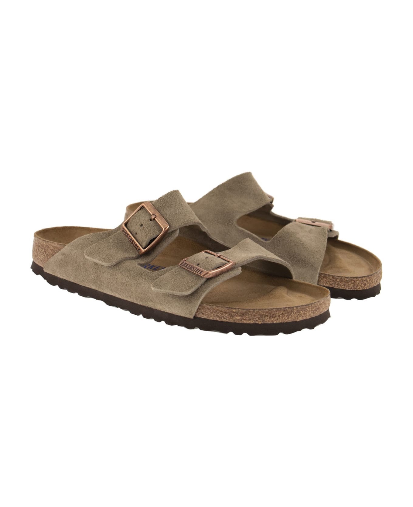 Birkenstock Arizona - Suede Leather Slipper - Taupe