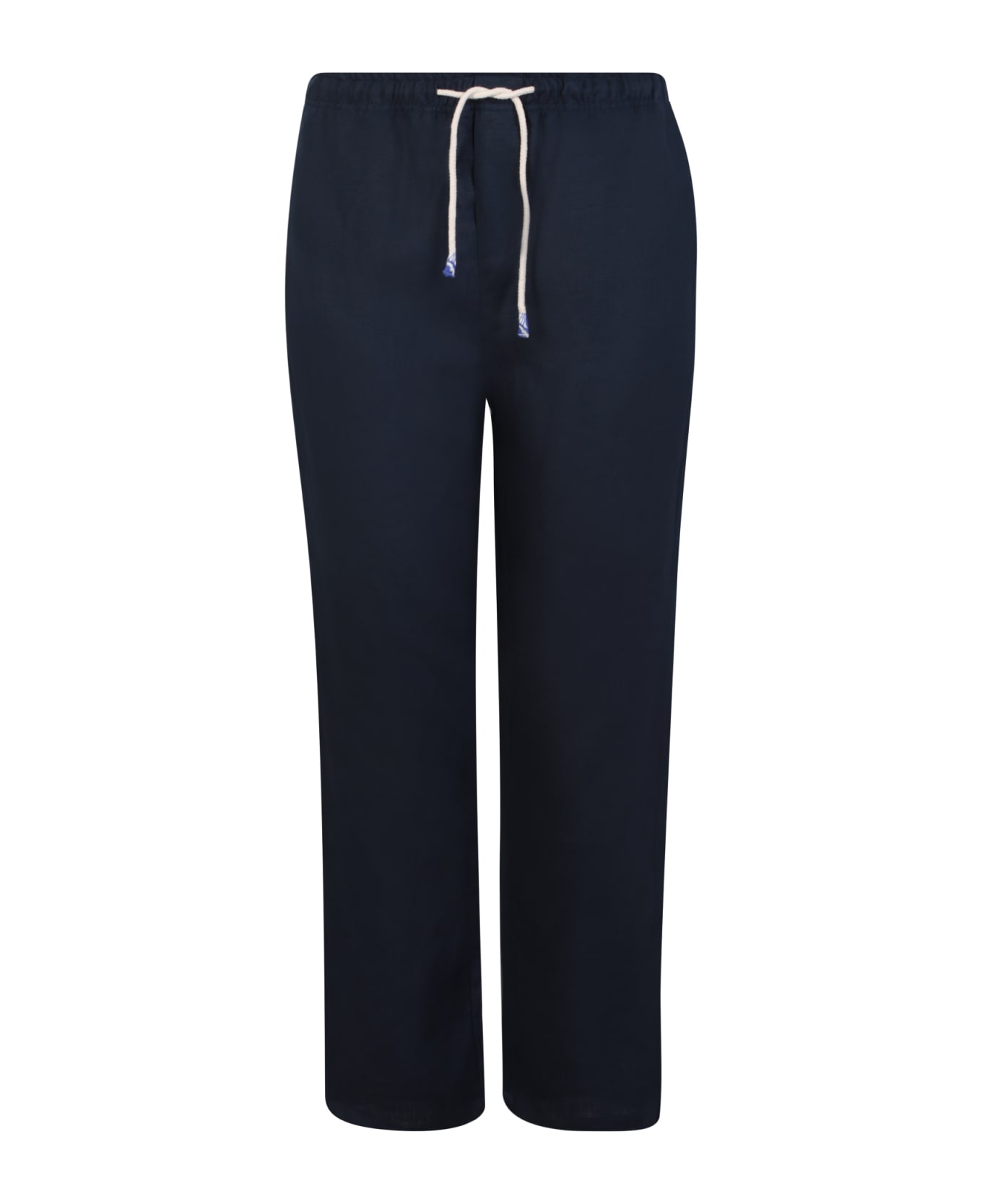 Peninsula Swimwear Stromboli Linen Blue Trousers - Blue スウェットパンツ
