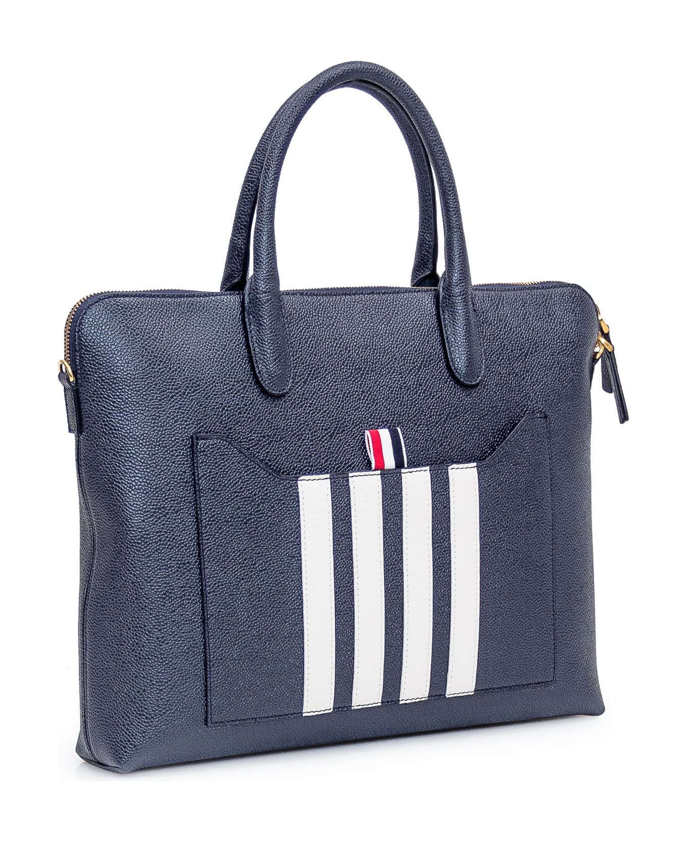 Thom Browne Bag With Logo - NAVY トートバッグ